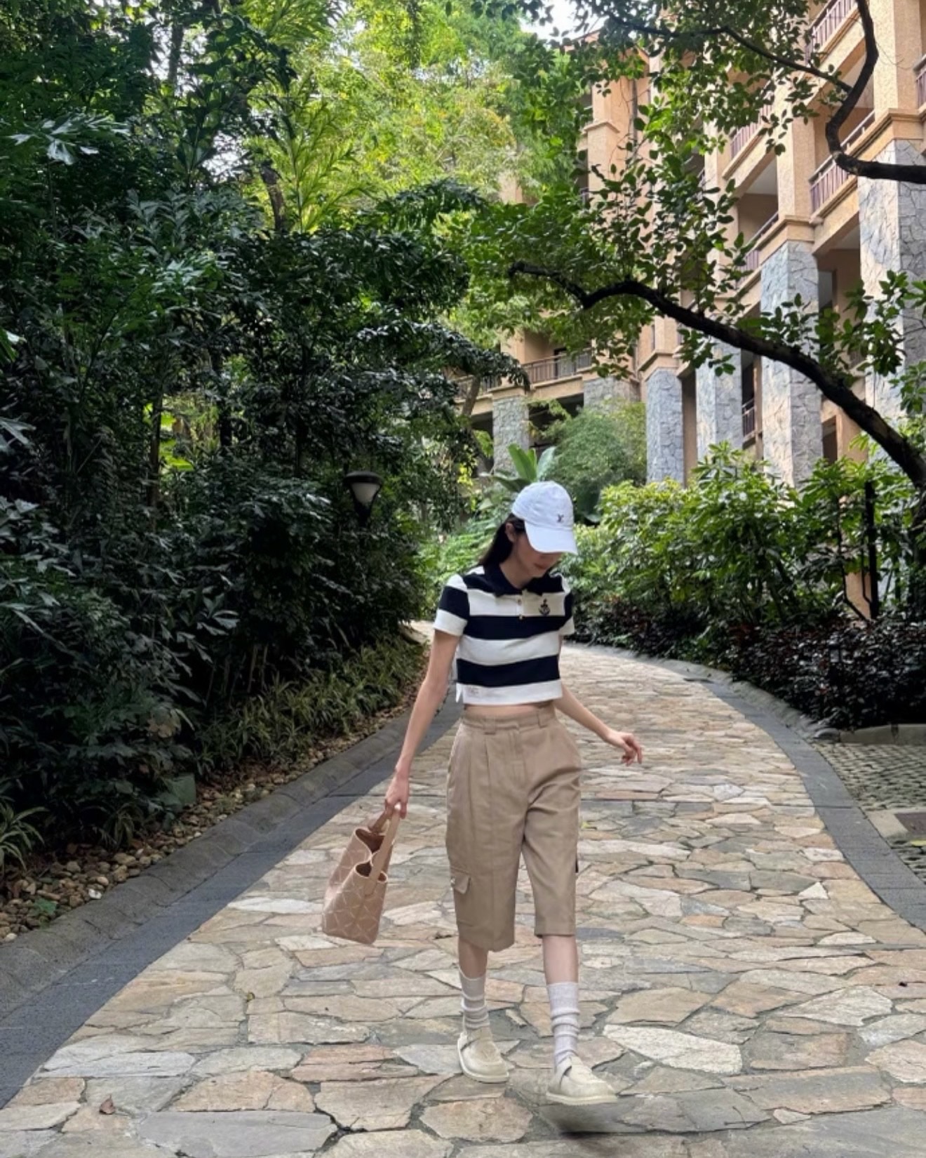 Loui 26ss stripe polo shirt