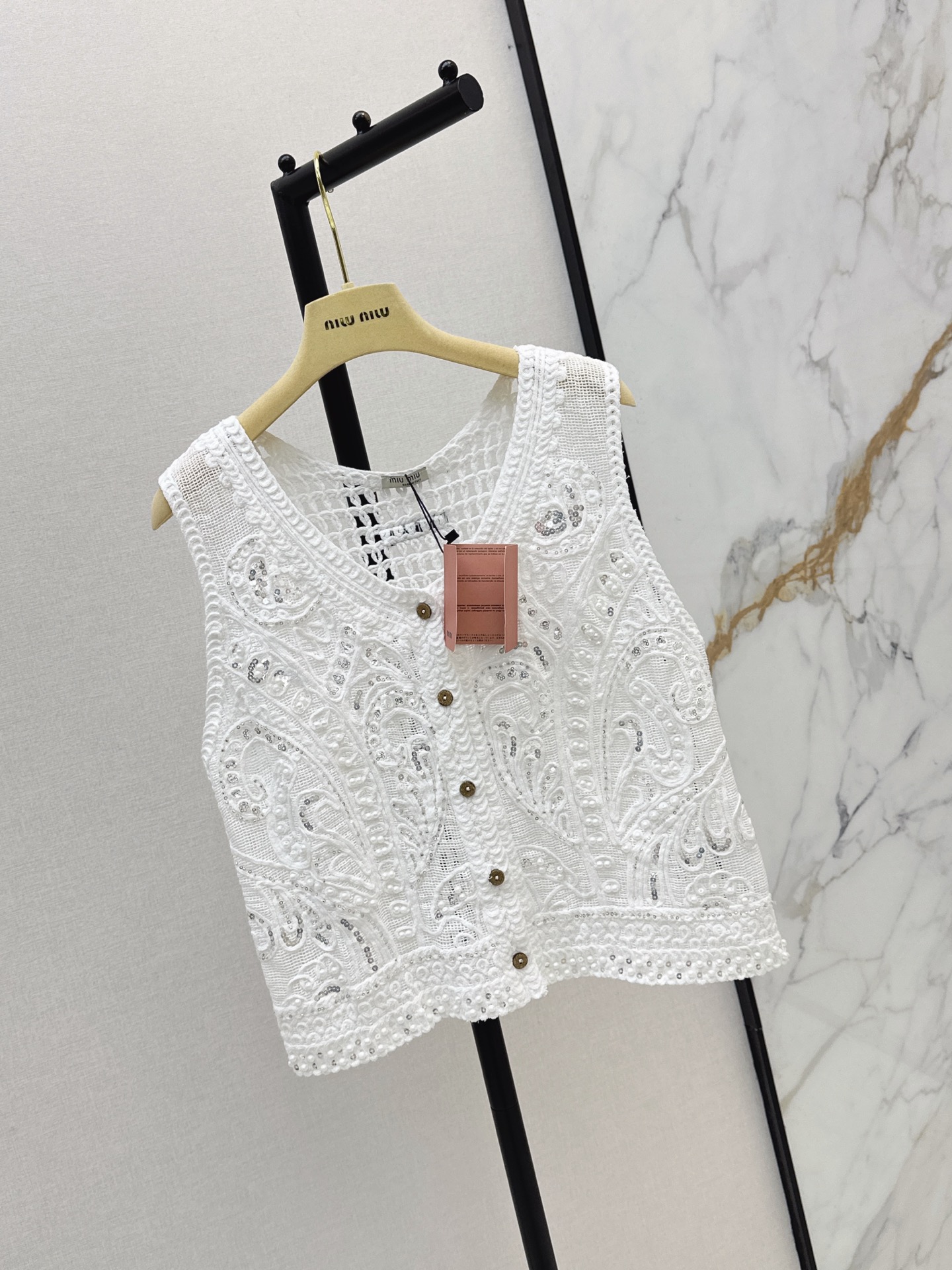 Miu 26ss crochet vest