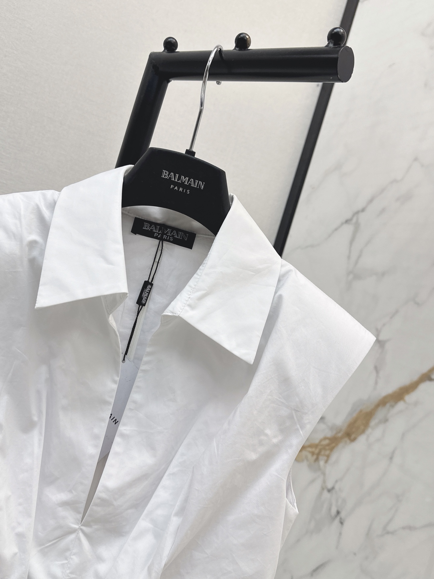 Bal 26ss sleeveless shirt dress