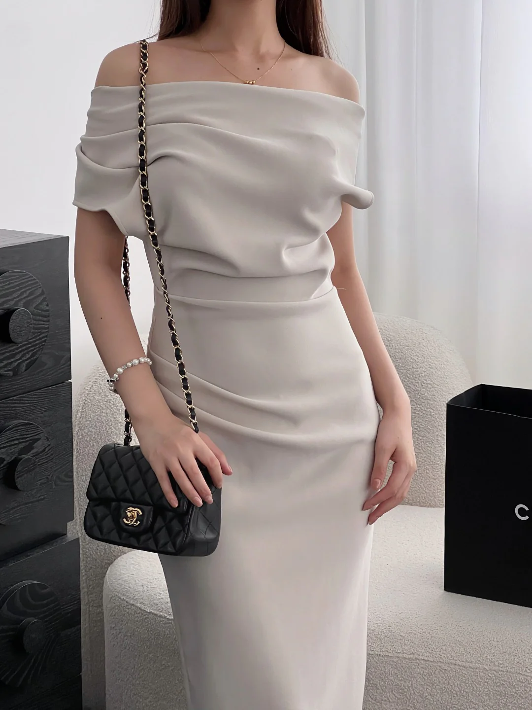 Chan cf17 chain shoulder bag