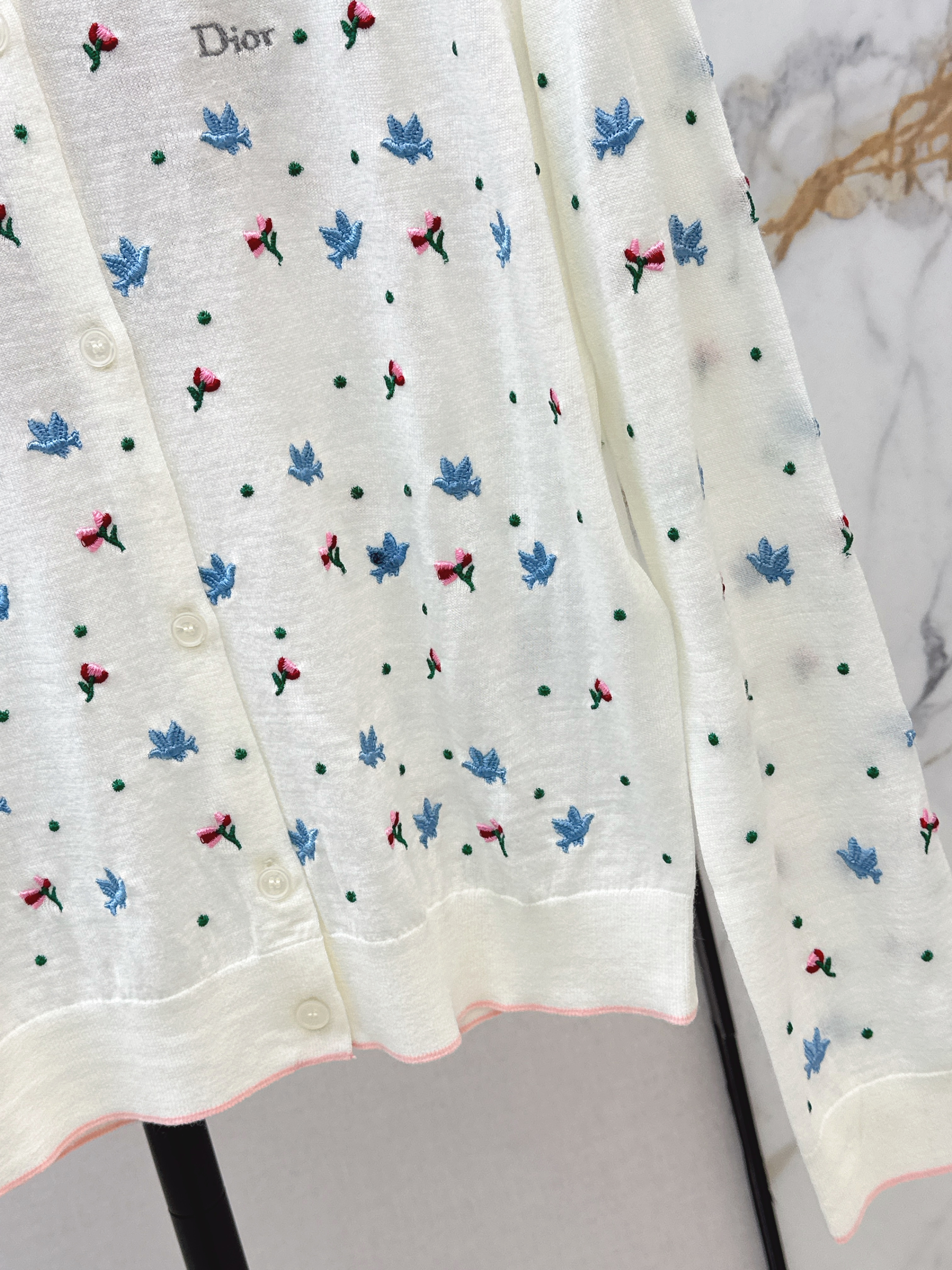 CD 26ss embroidery knit cardigan