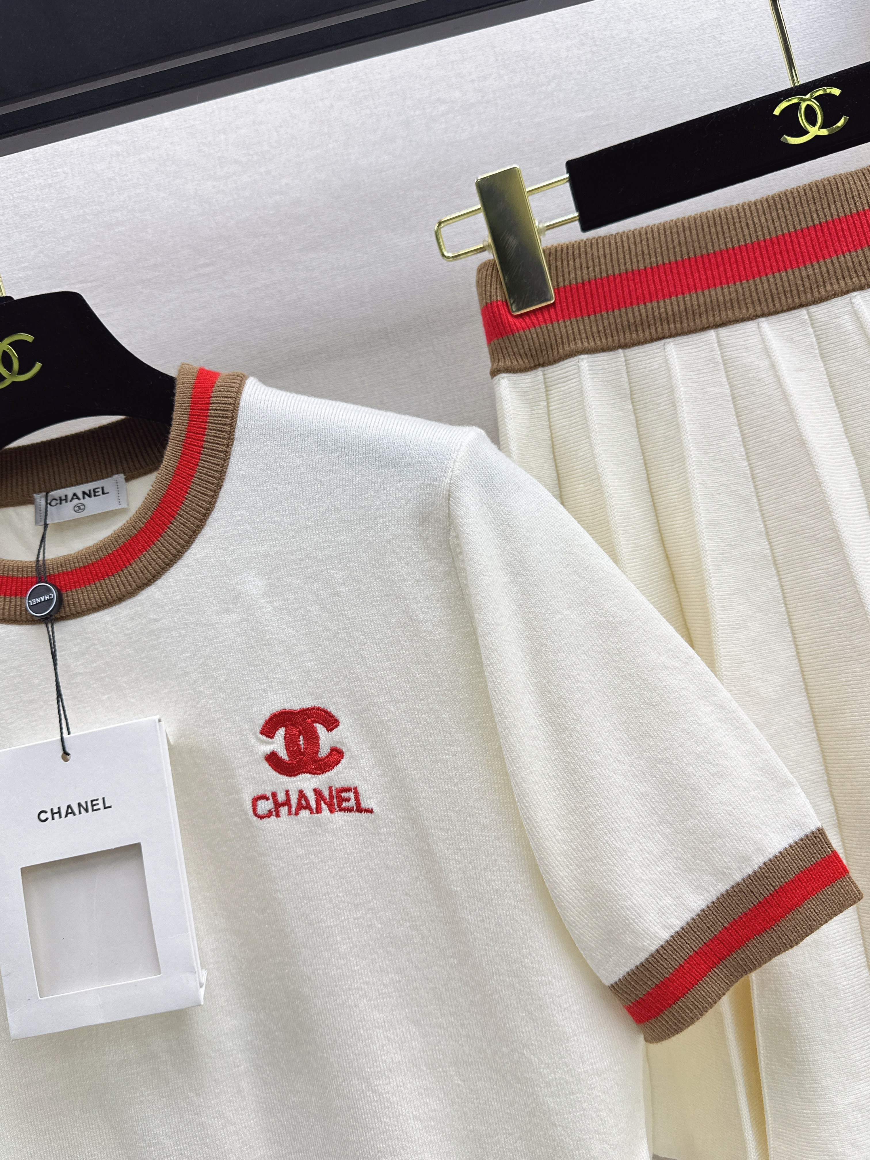 Chan 26ss knitted outfit sets