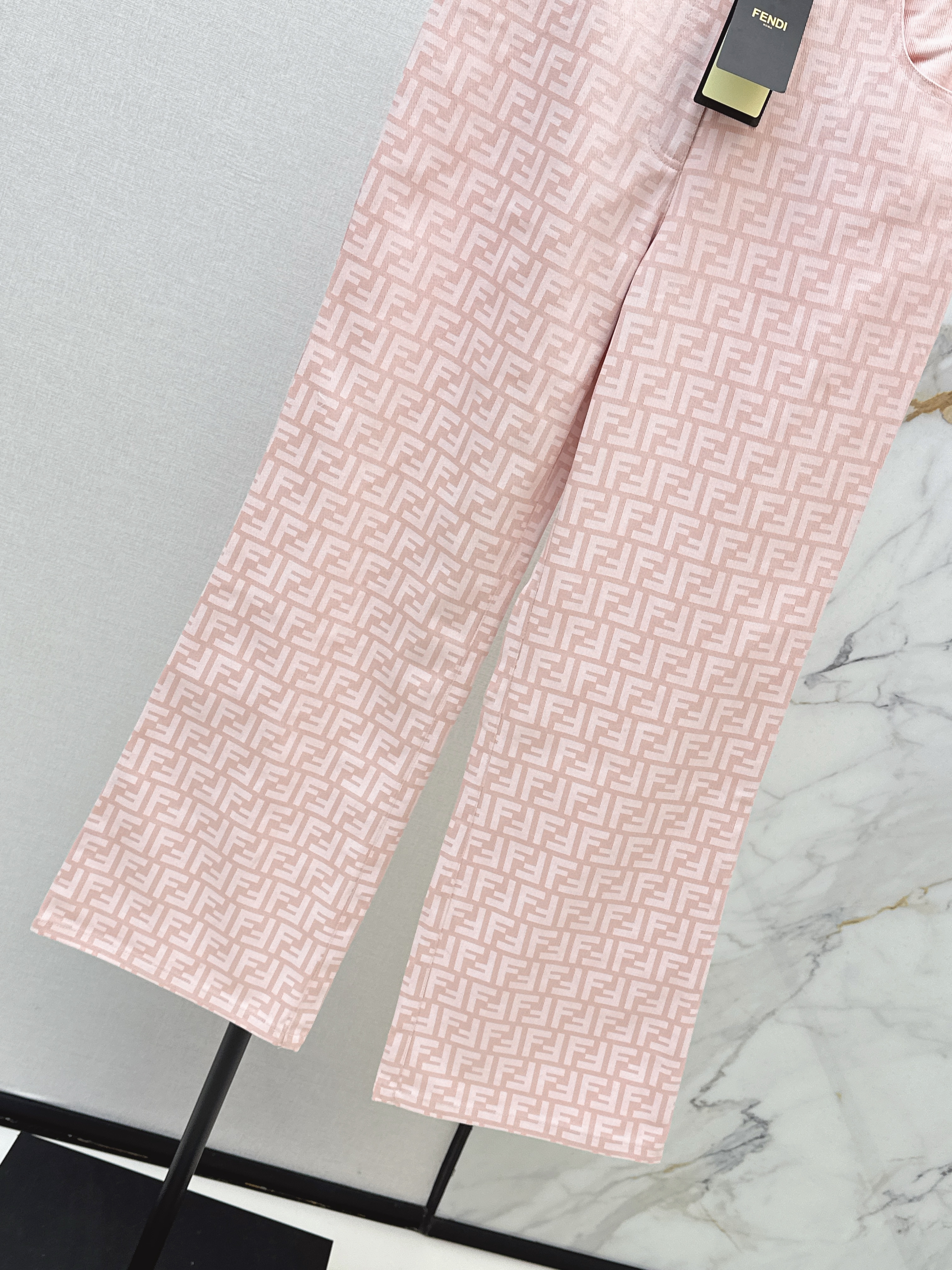 Fend 26ss jacquard denim pants