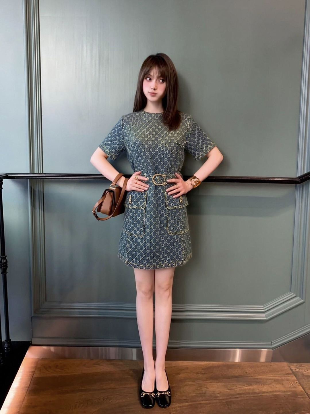 Guc 26ss jacquard dress