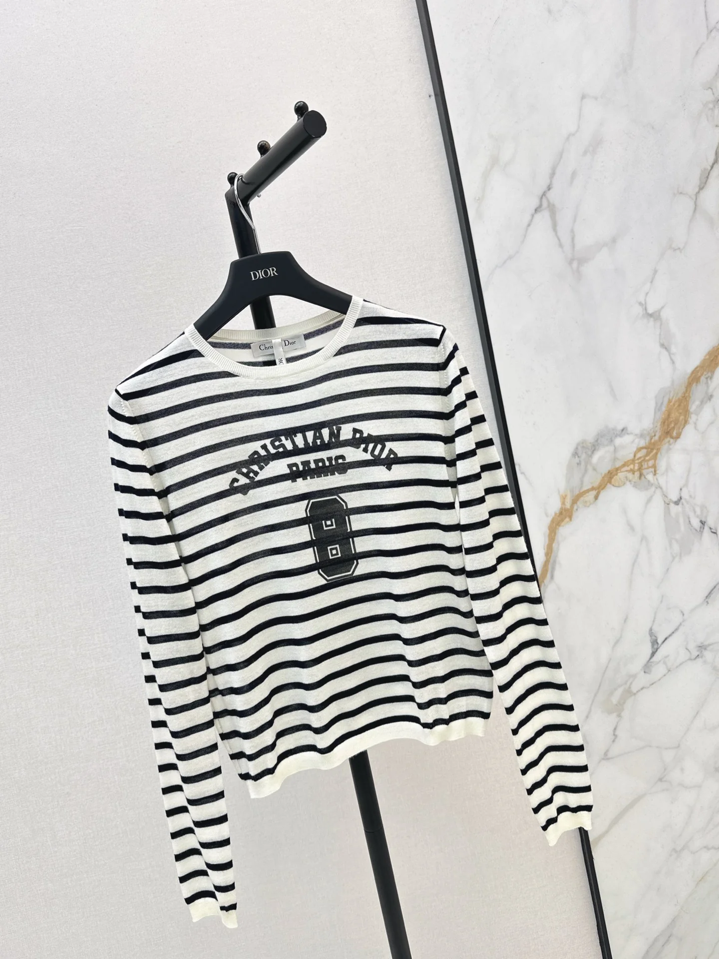 CD 26ss stripe knit basic tee