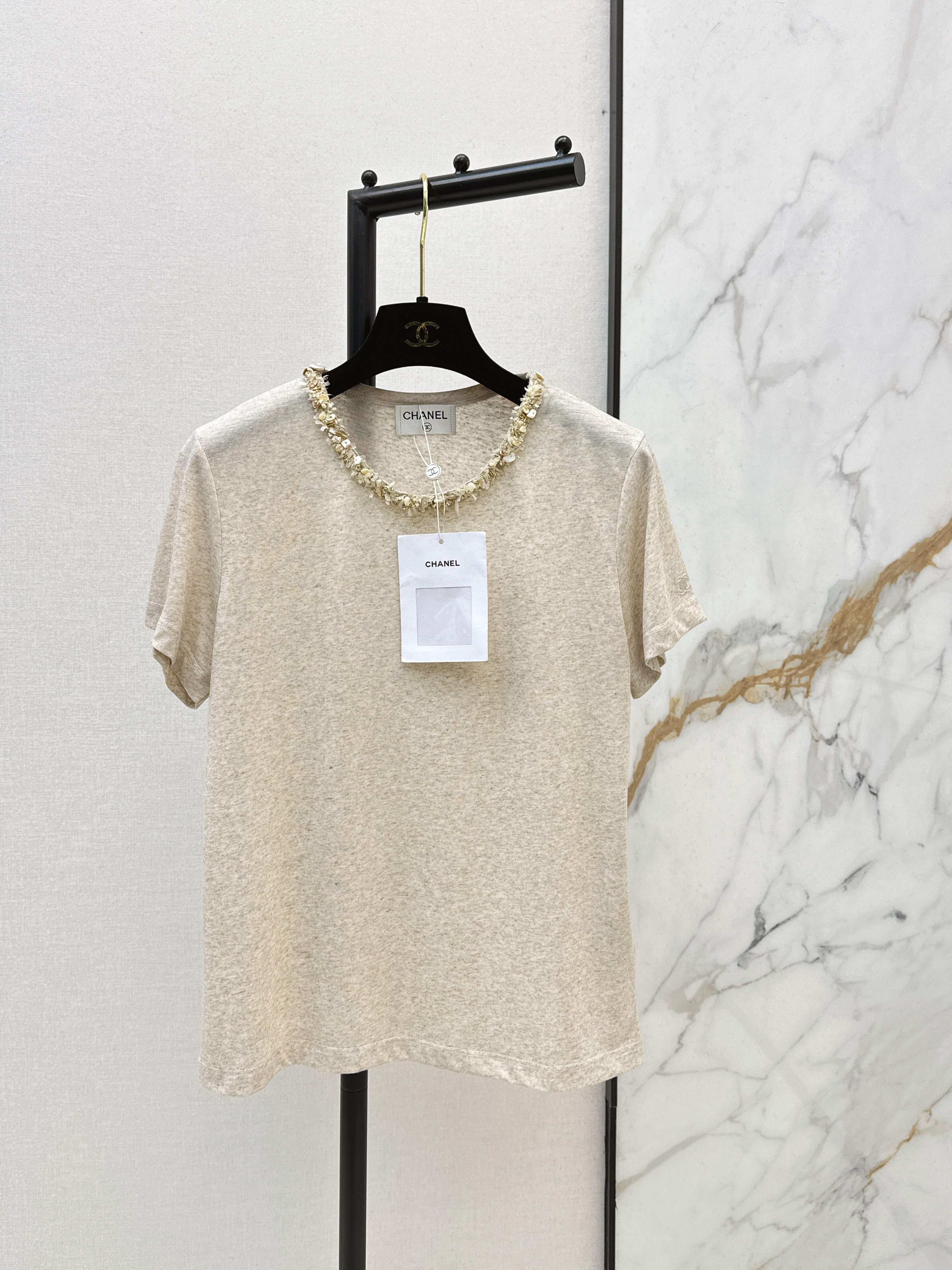 Chan 26ss rhinestone t-shirts