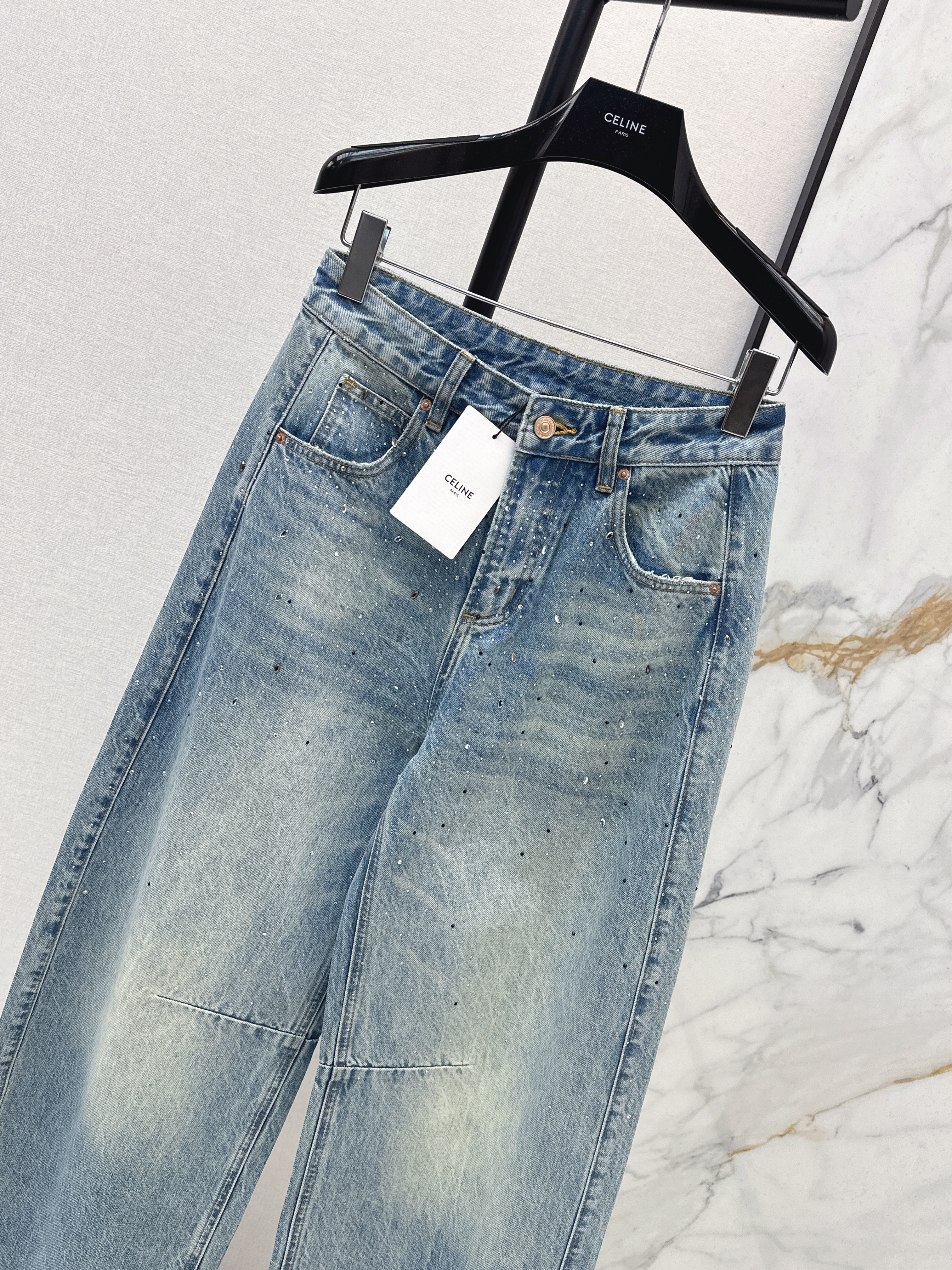 Celi 26ss rhinestone jeans