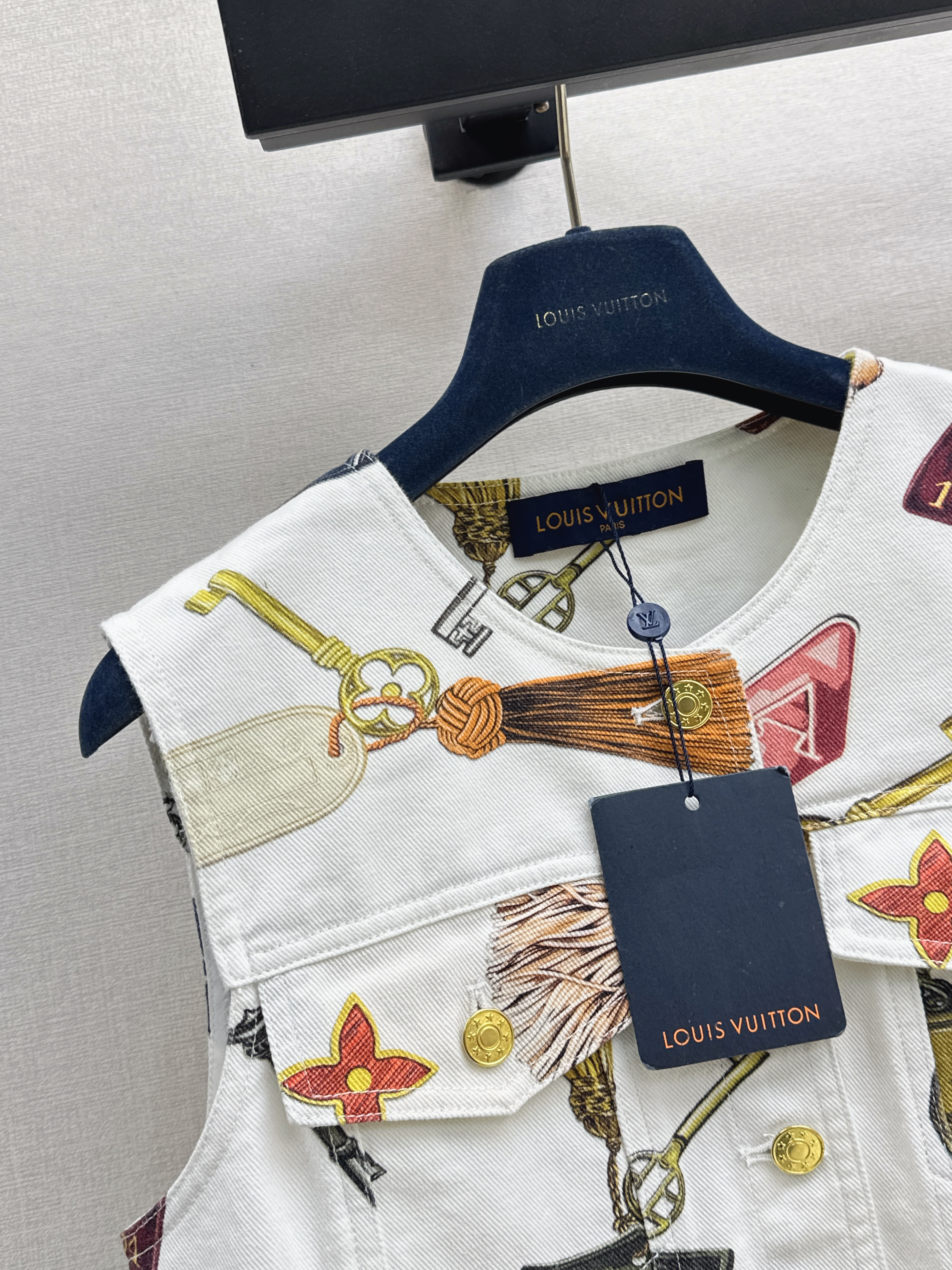 Loui 26ss print denim vest