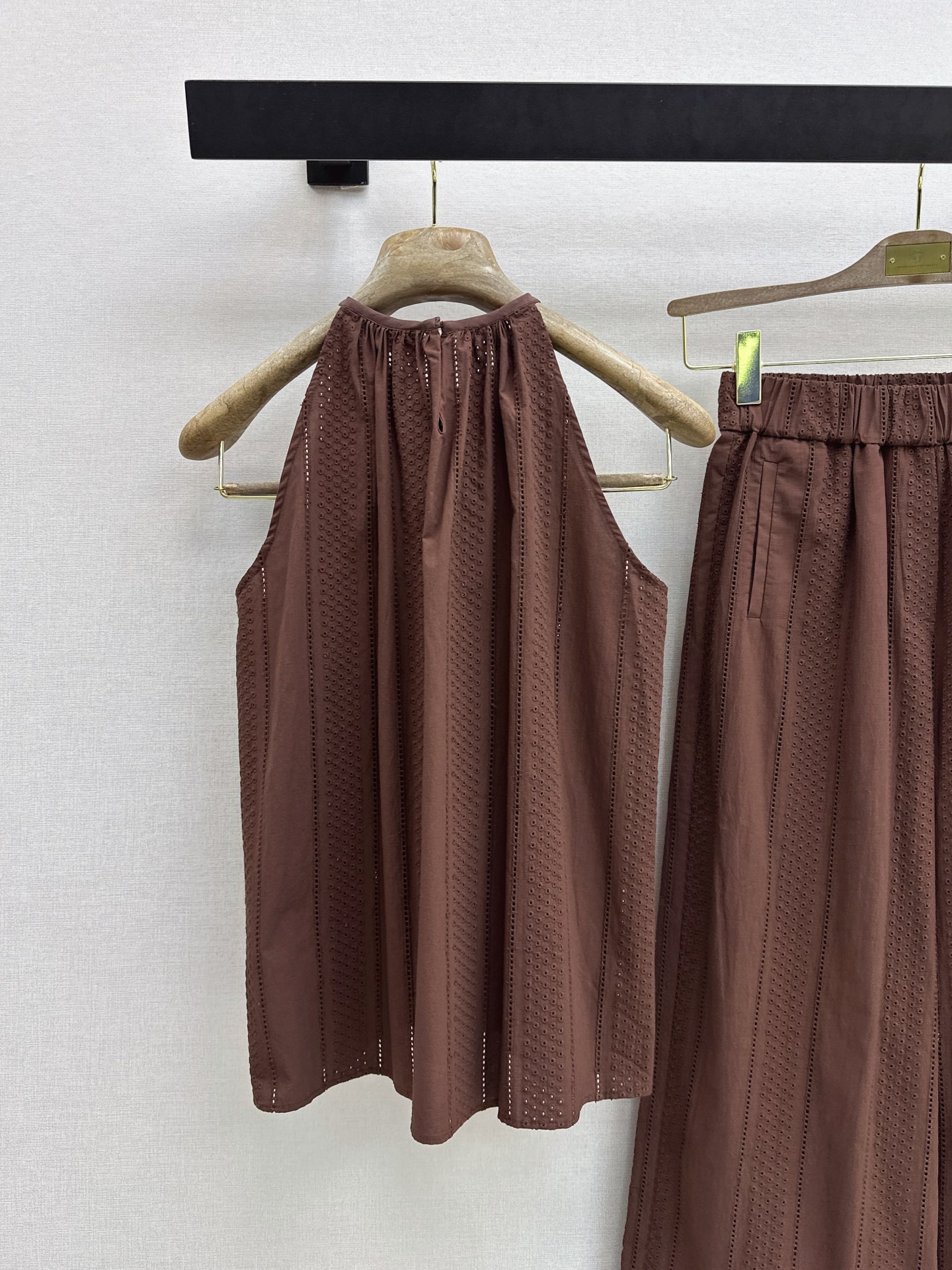 Brun 26ss sleeveless A-line top pants set