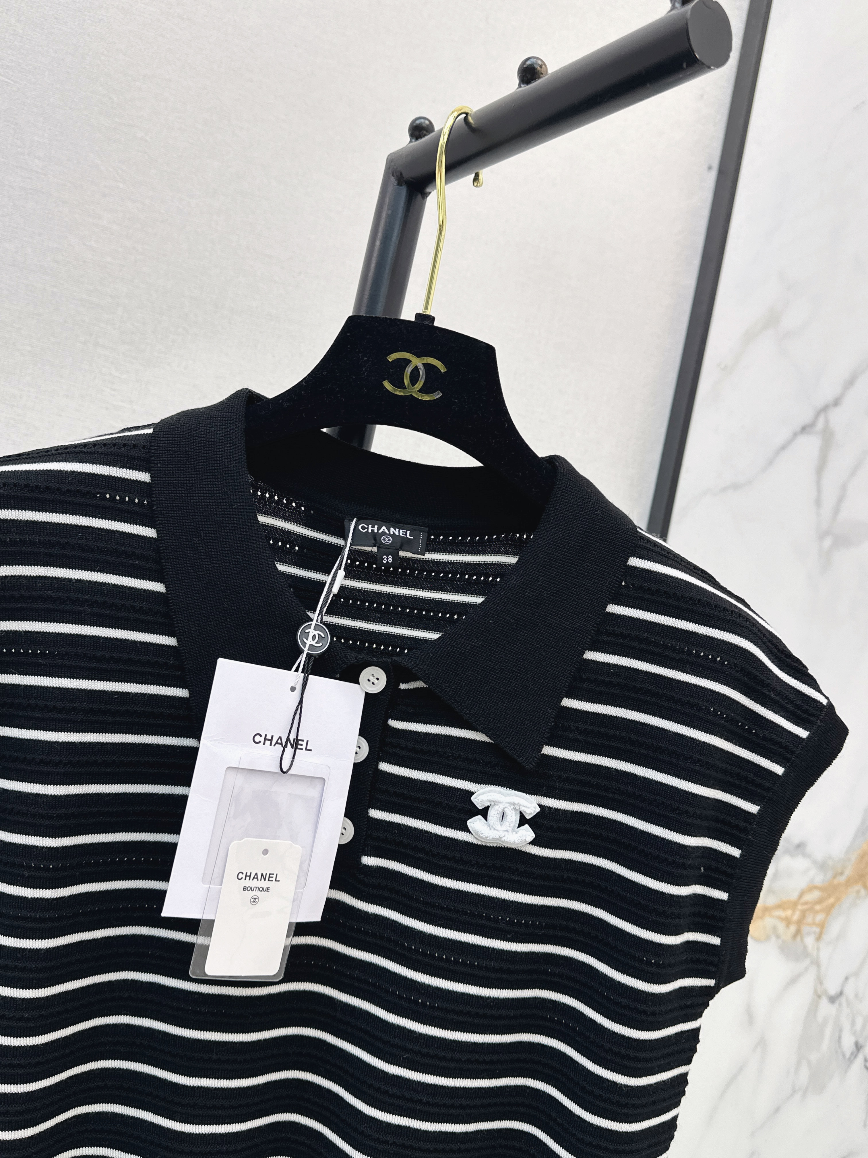 Chan 26ss stripe kniwear