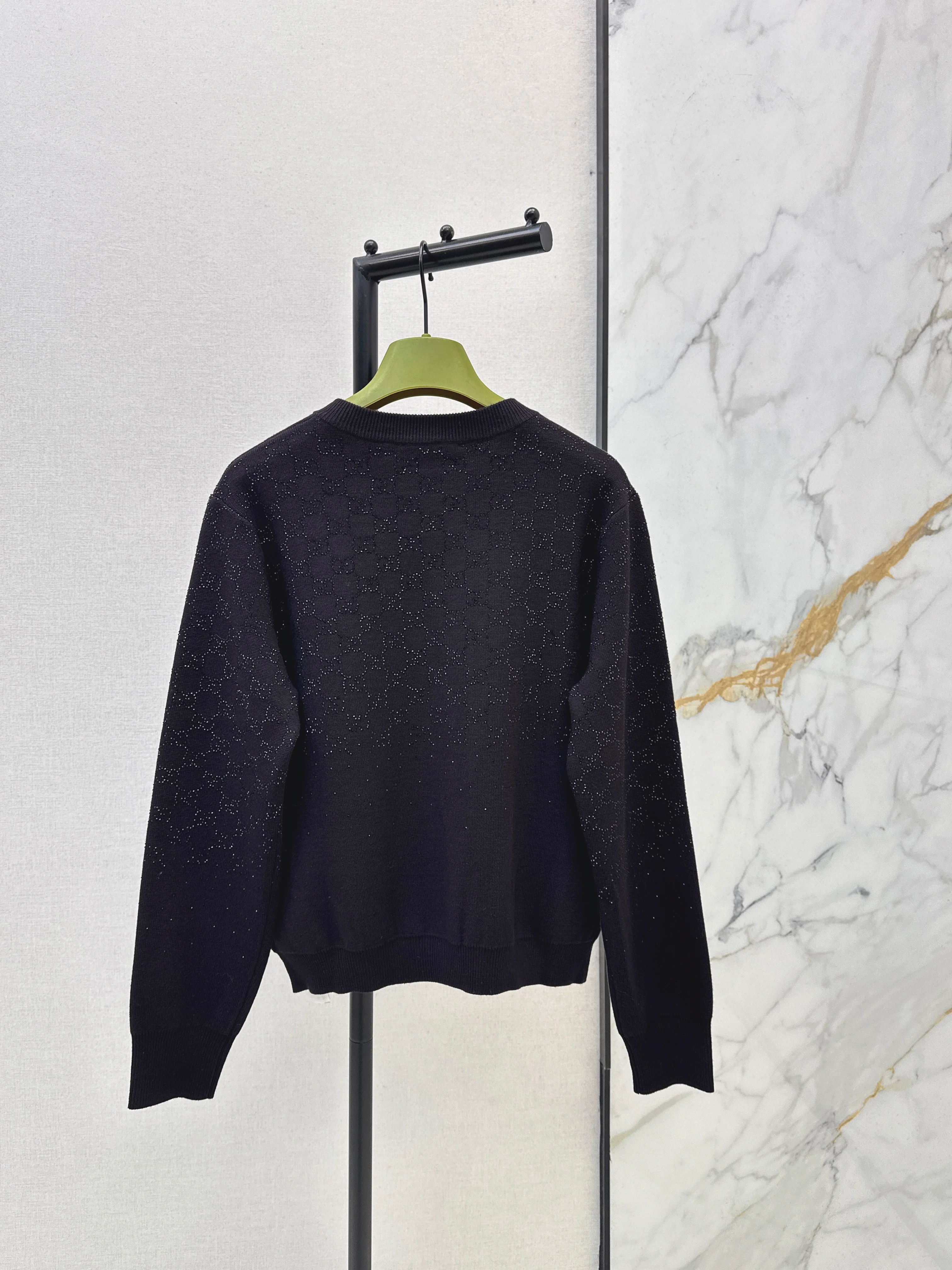 Gucc 26ss rhinestone cardigan