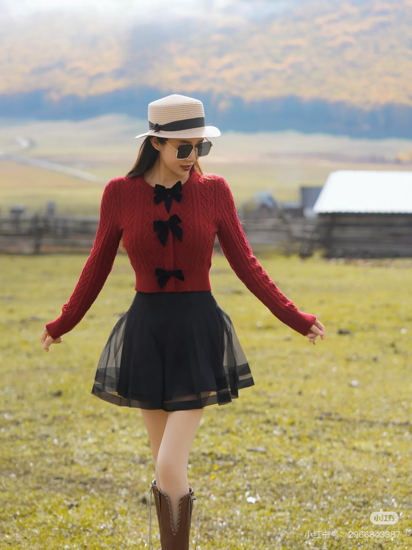 Miu 26ss bow sweater