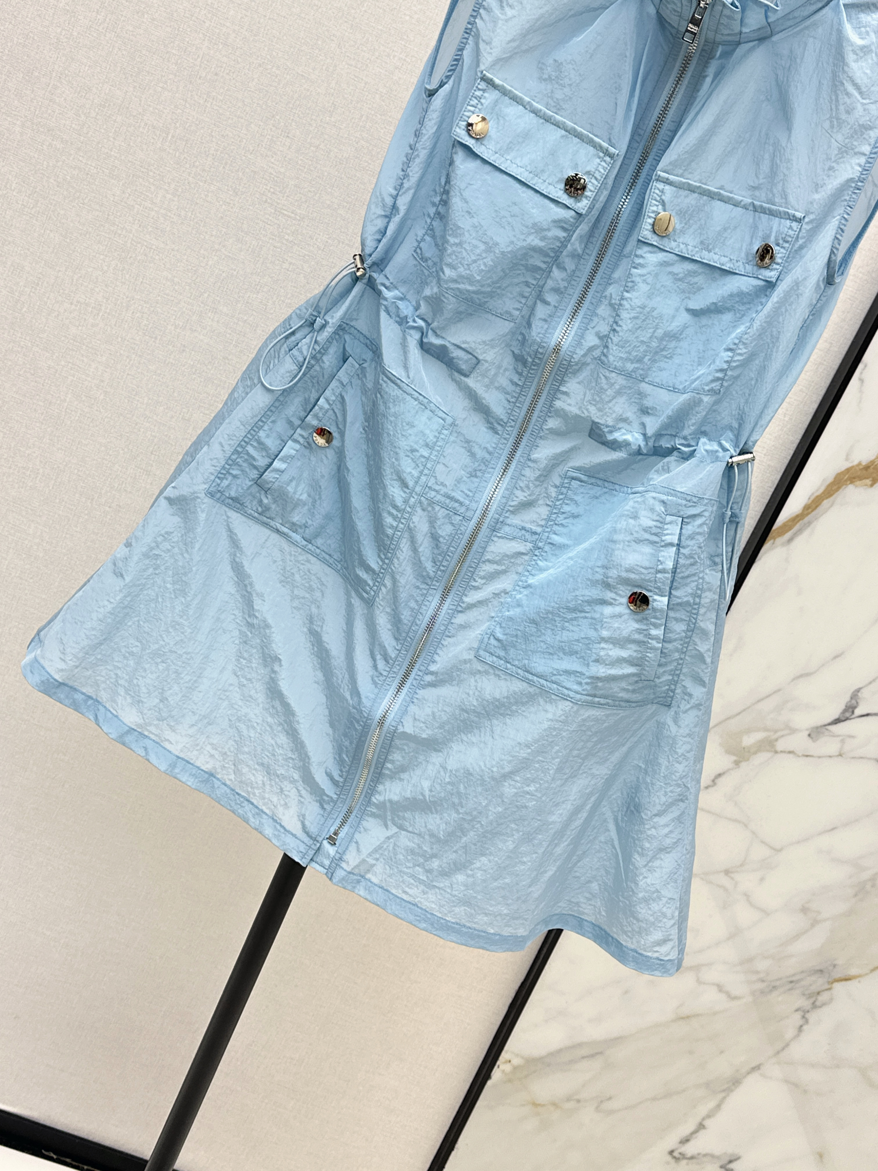 Pra 26ss drawstring sleeveless dress