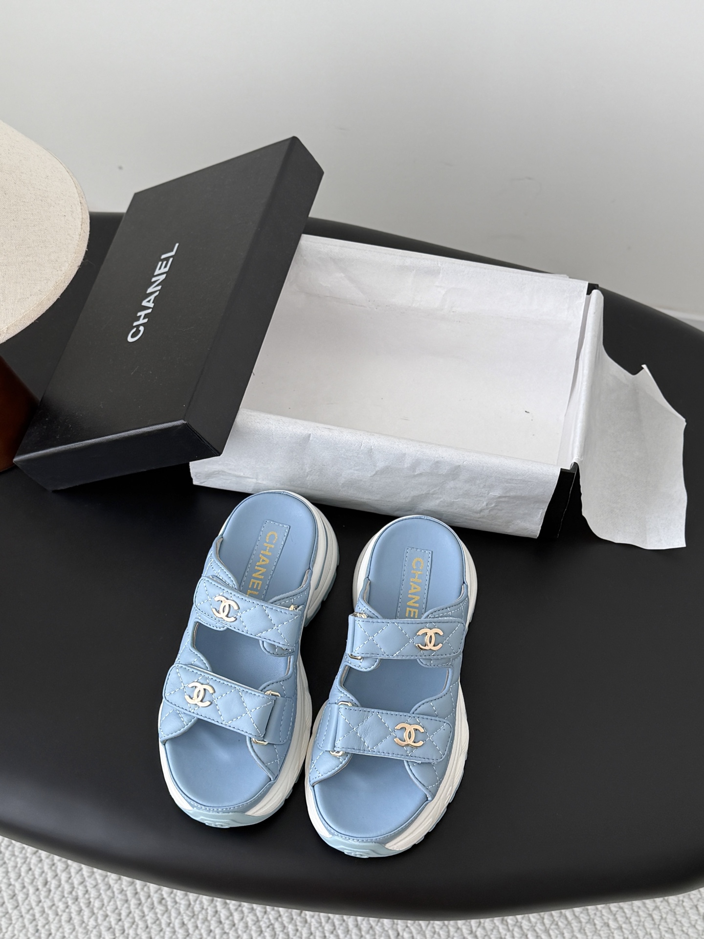 Chan 26ss velcro slippers