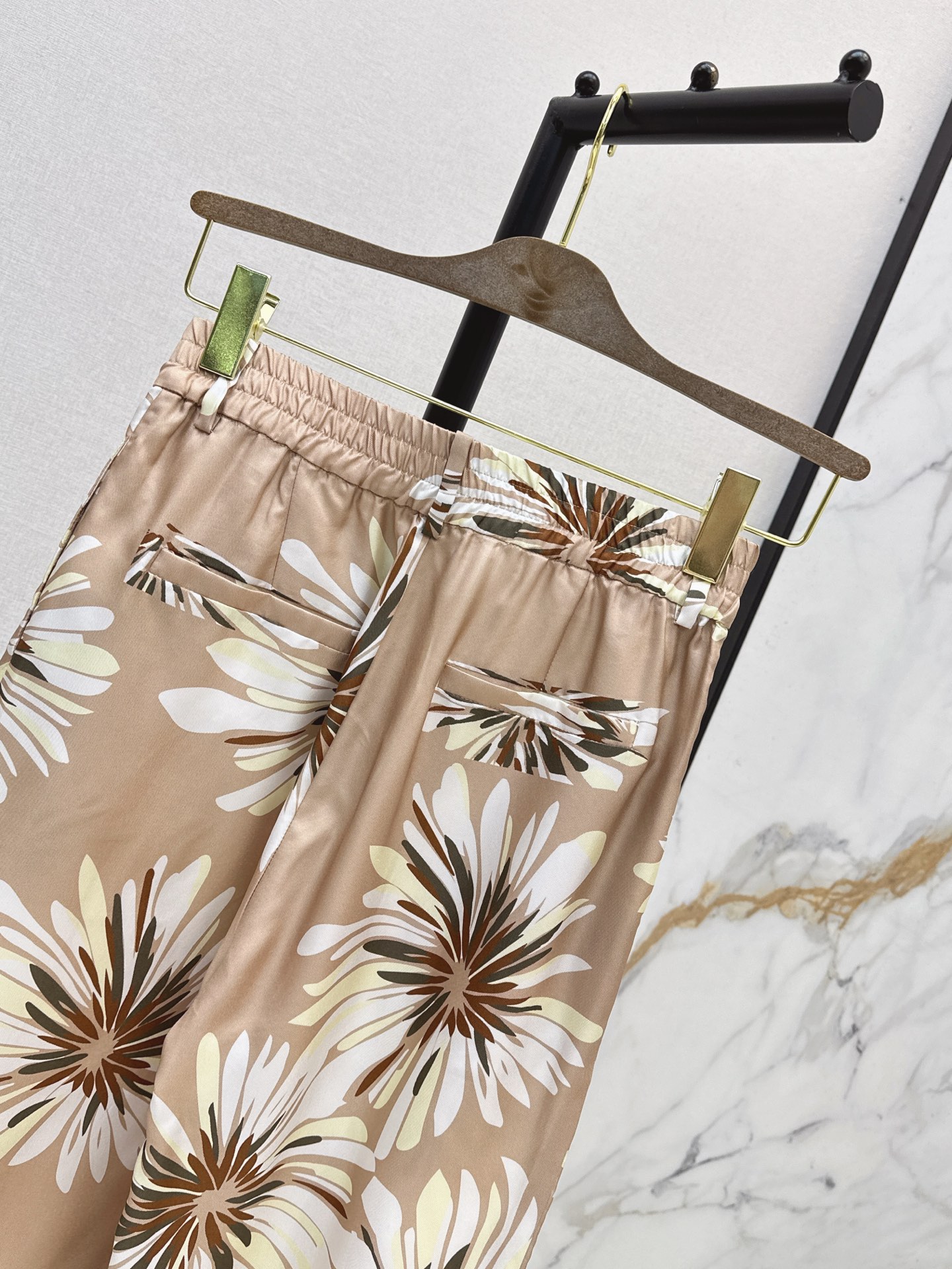 Brun 26ss print silk pants