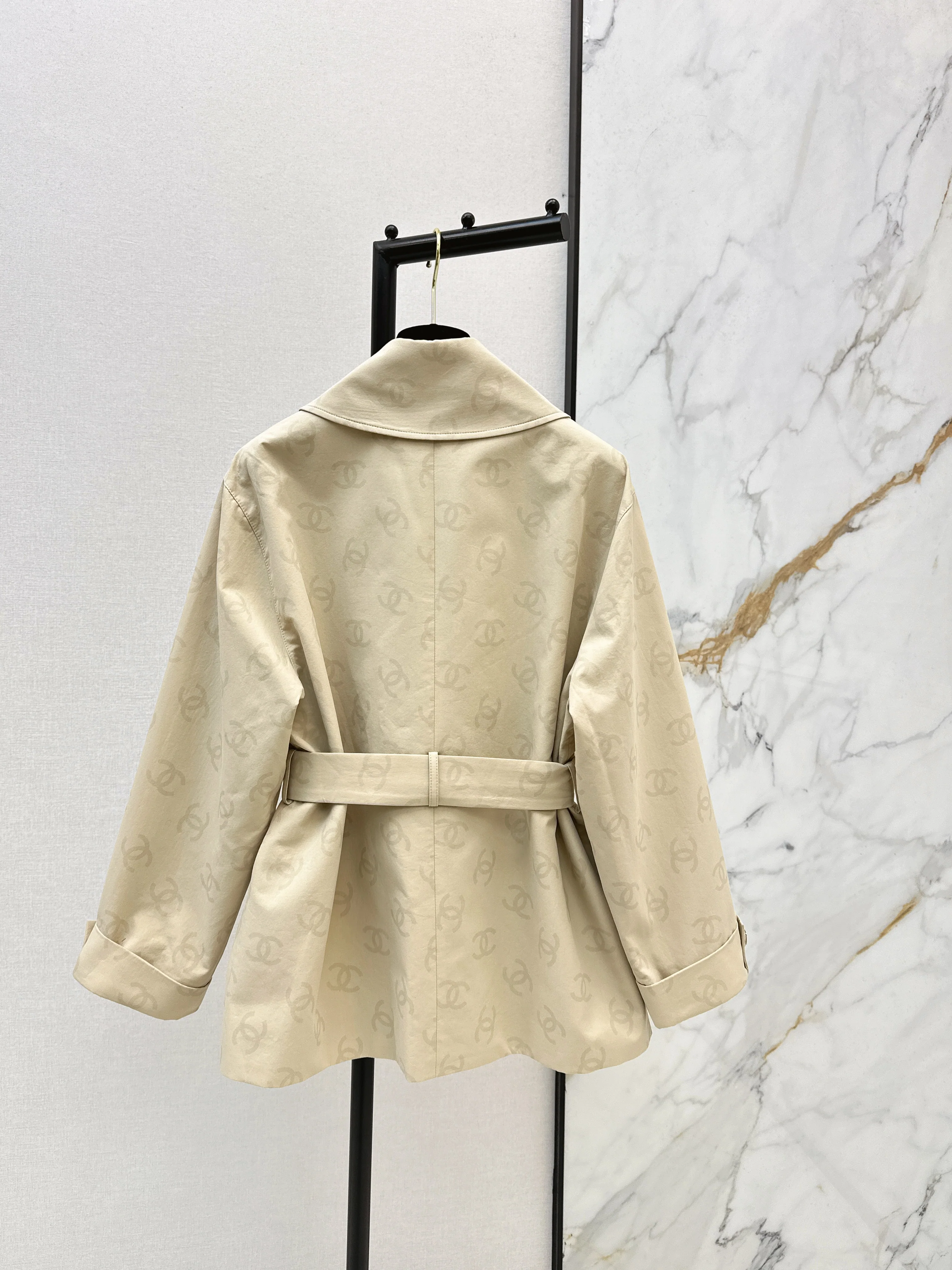 Chan 26ss jacquard trench coat