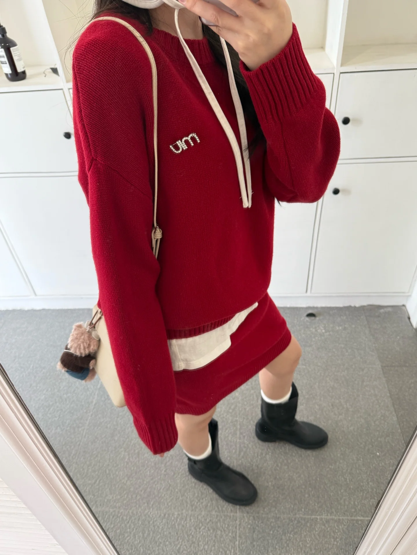 Miu 25fw knit sweater+skirt outfit sets