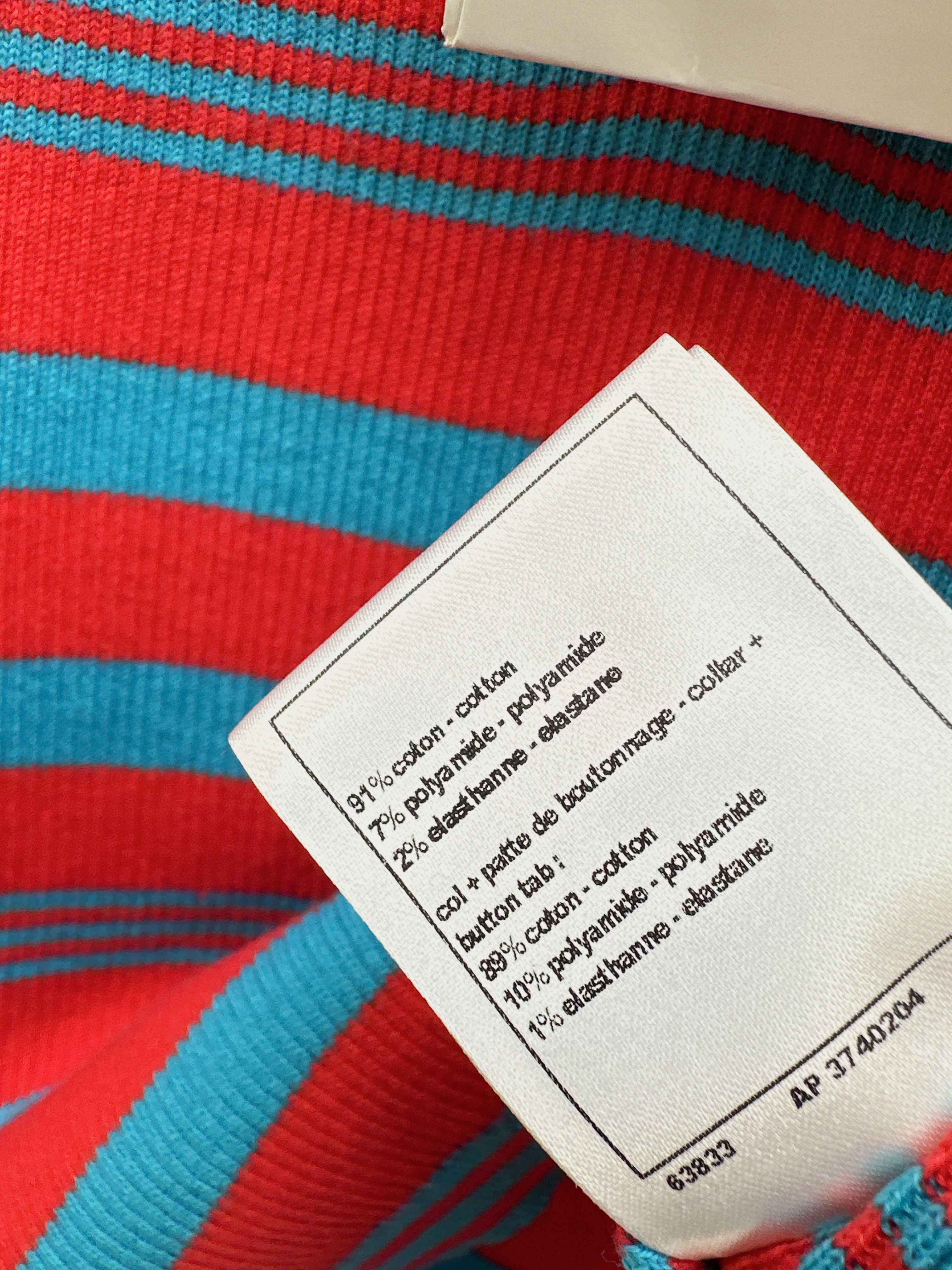 Chan 26ss stripe knit top skirt set