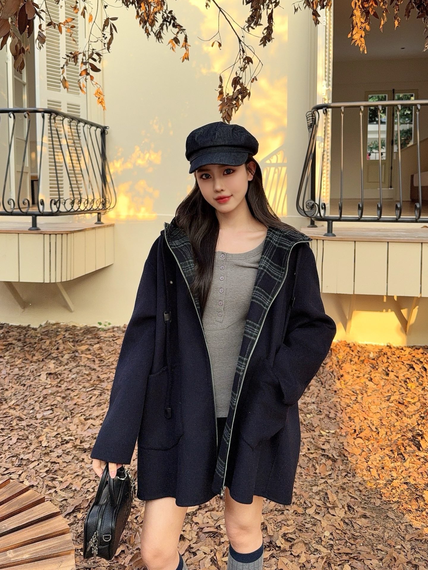 Celi 26ss hooded woolen jacket