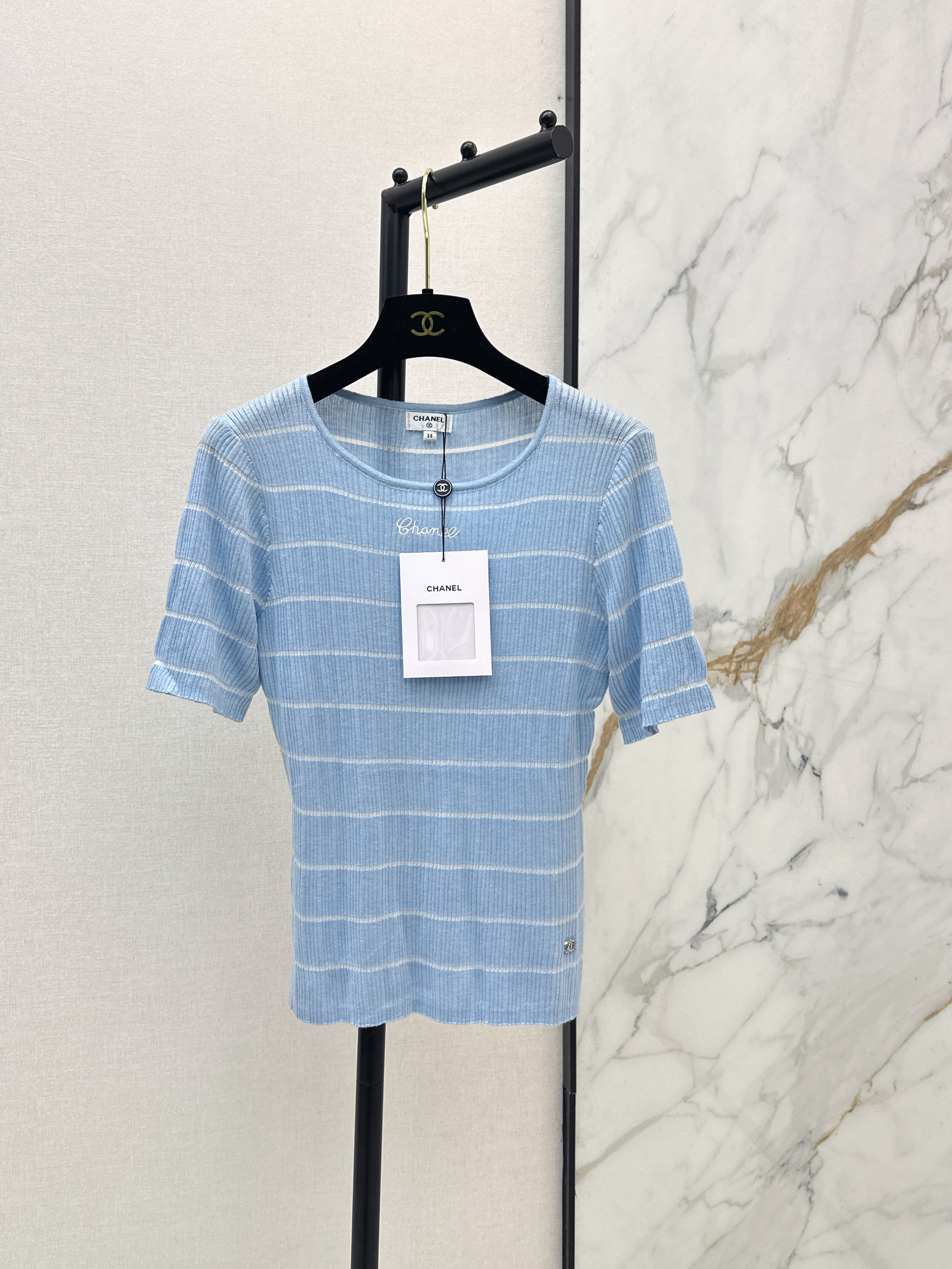 Chan 26ss stripe knitwear
