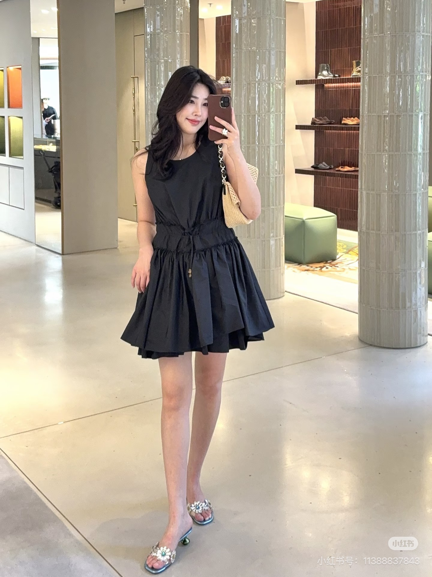 Loe 26ss drawstring dress