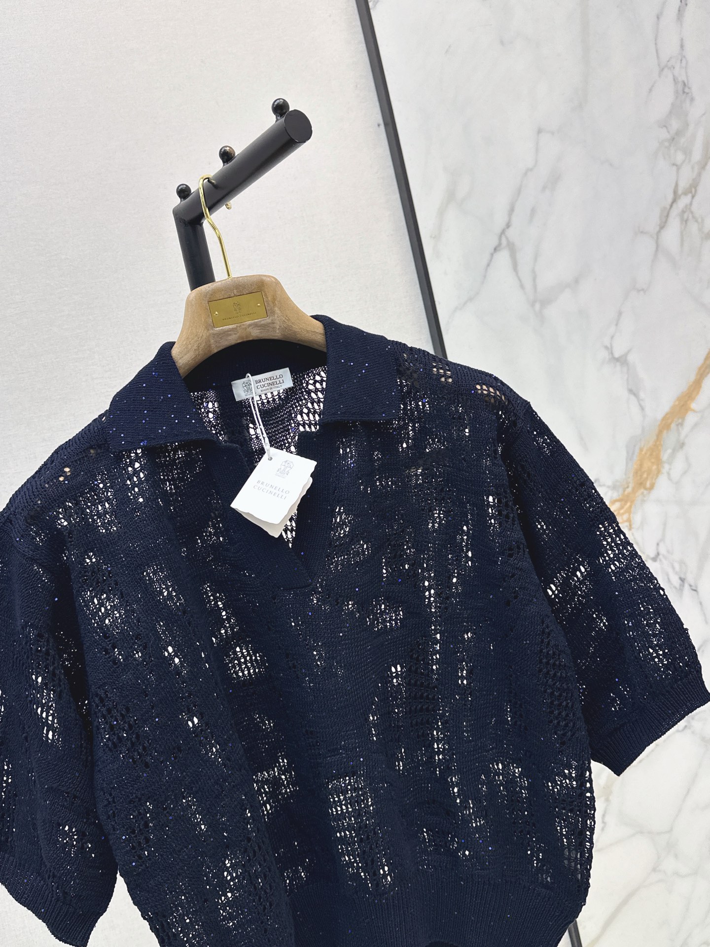 Brun 26ss hollow knitwear