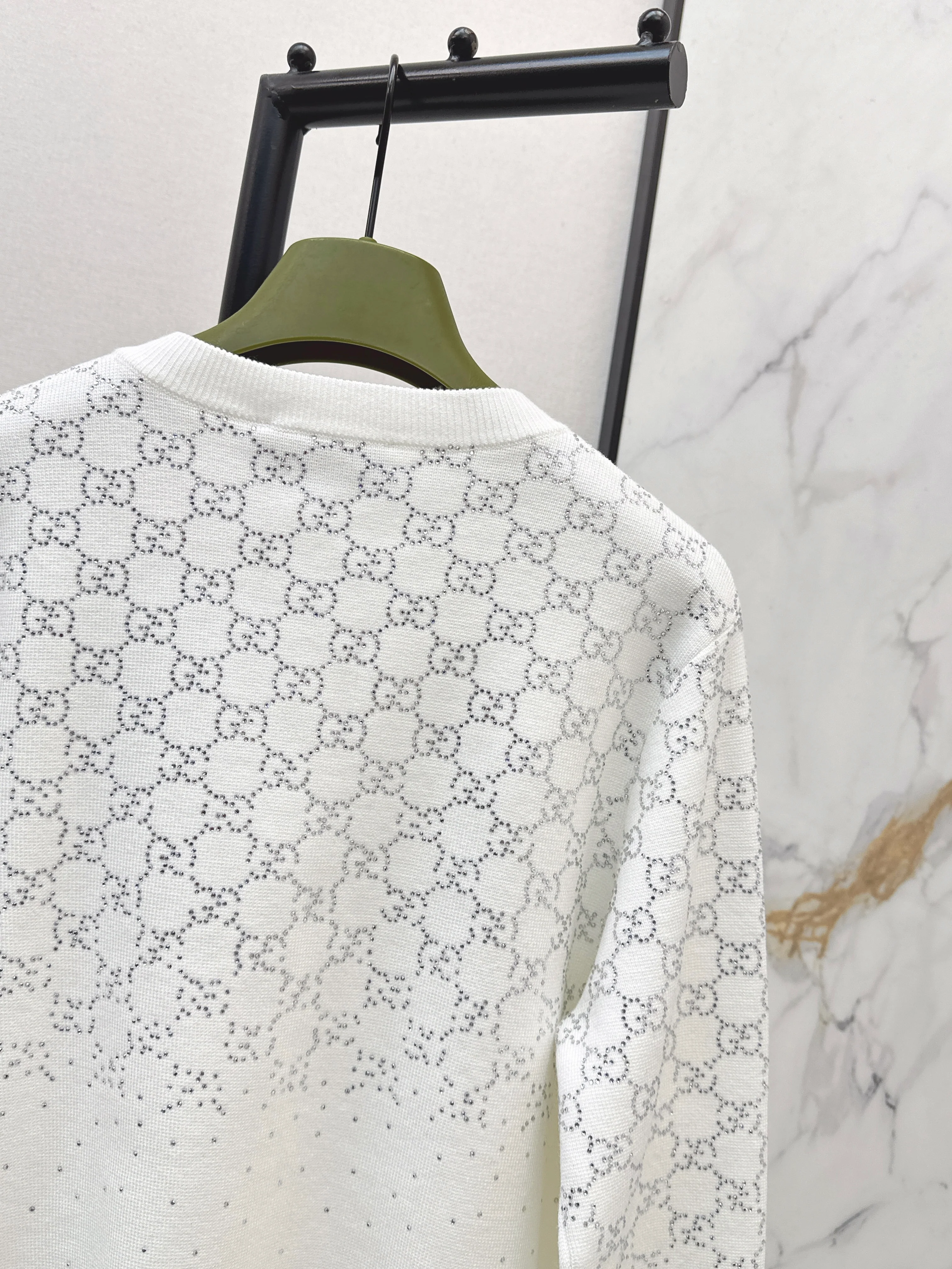 Gucc 26ss jacquard knitted cardigan