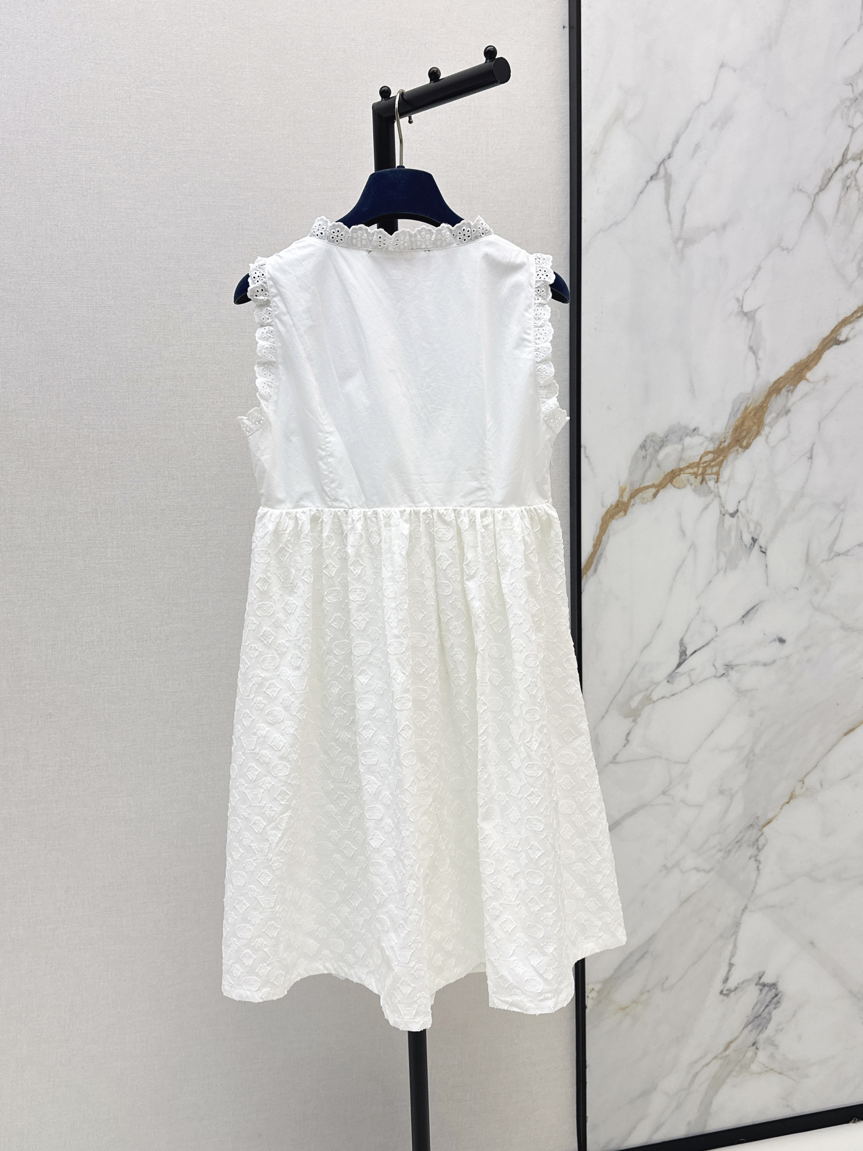 Loui 26ss jacquard ruffle dress