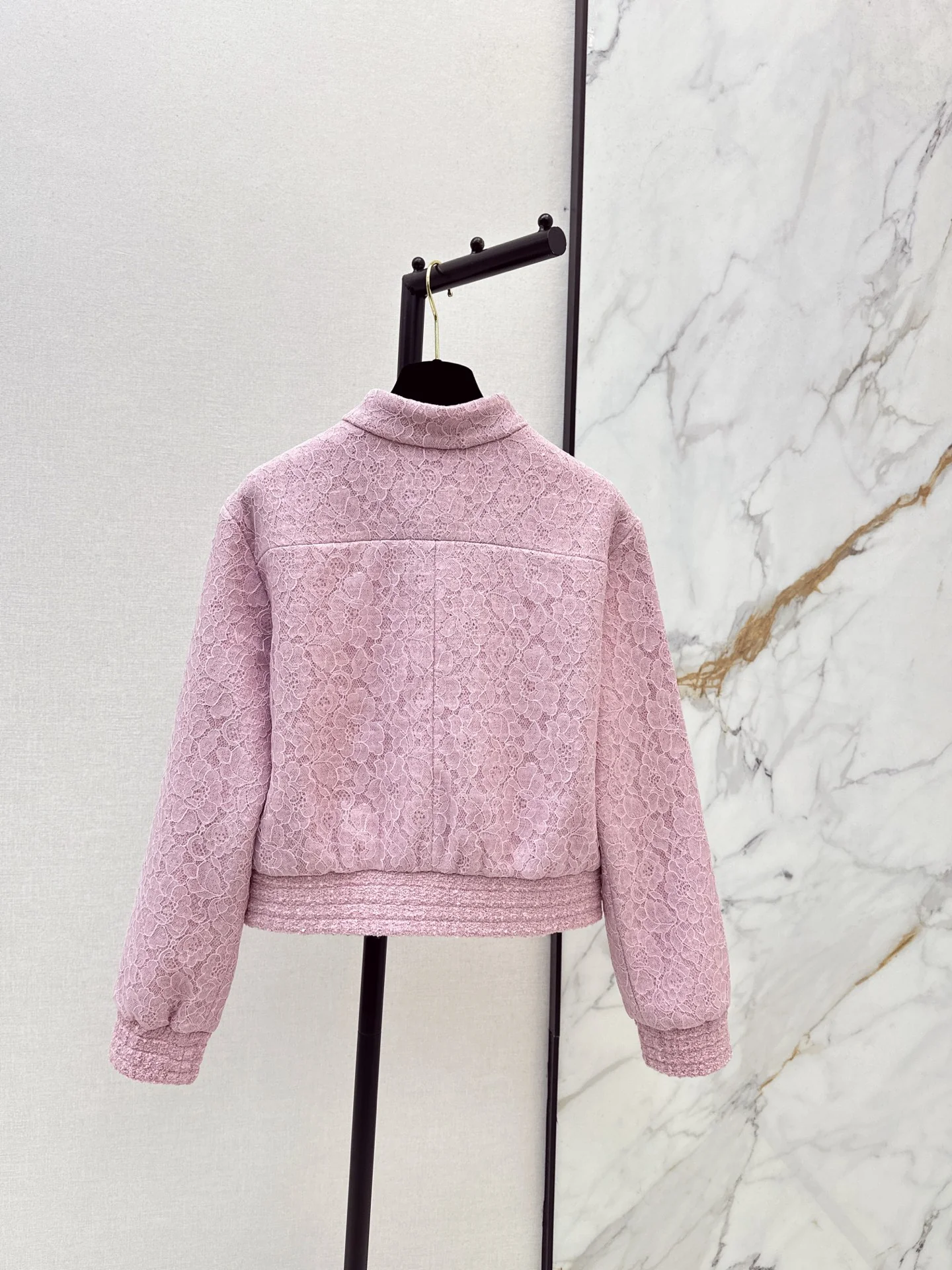 Chan 25fw lace tweed woven jacket