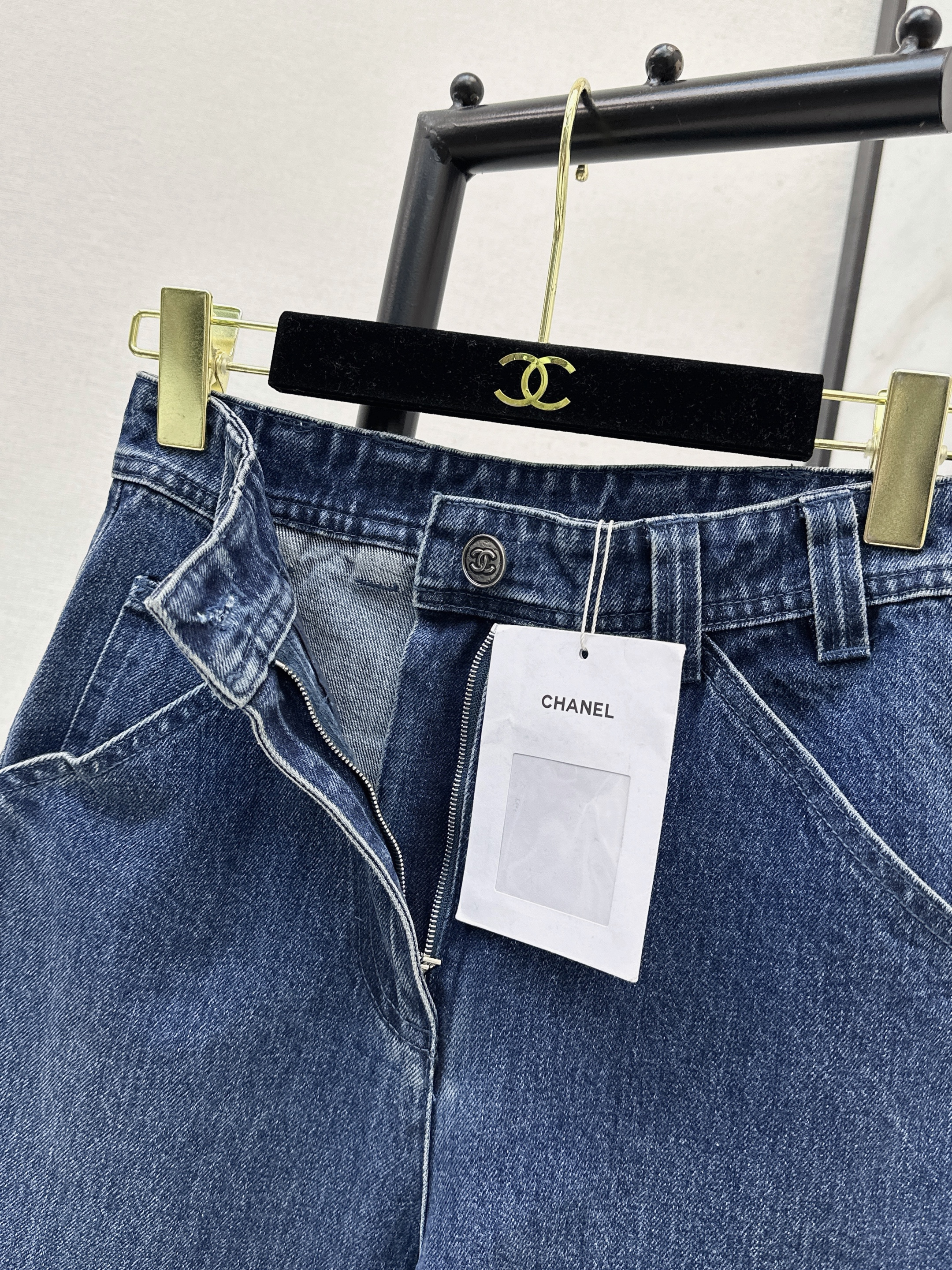 Chan 26ss wige-leg jeans