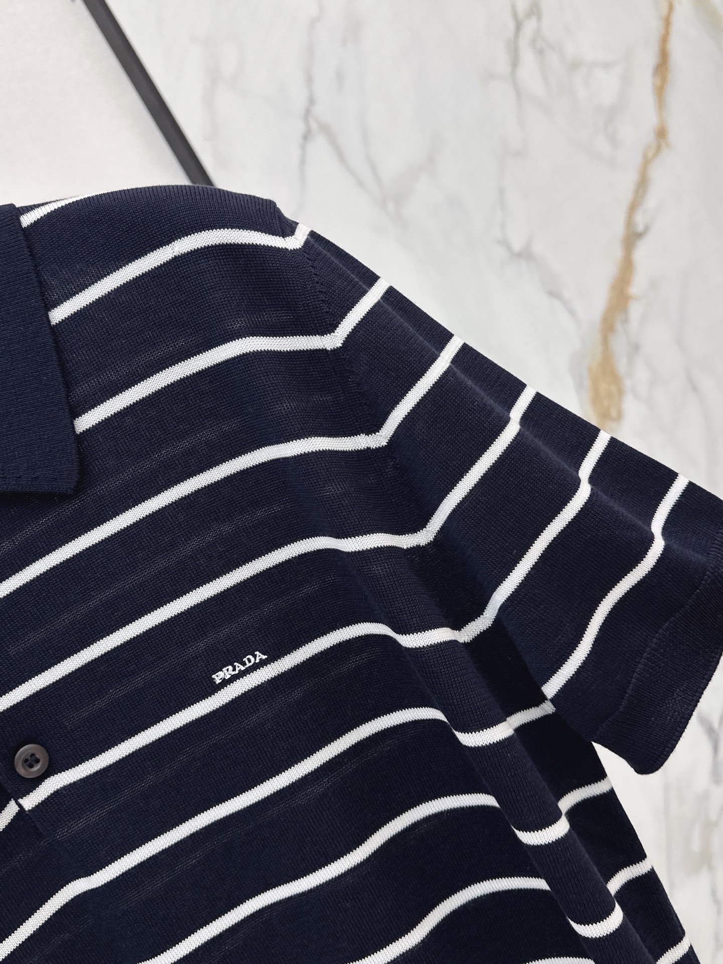 Pra 26ss stripe polo shirt