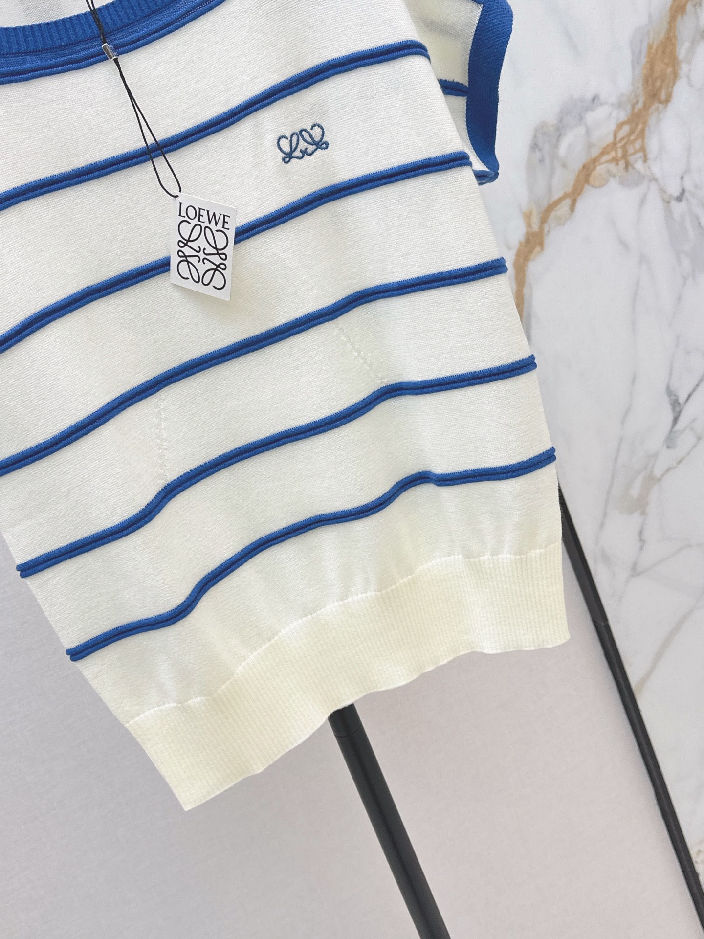 Loe 26ss stripe knit sweater