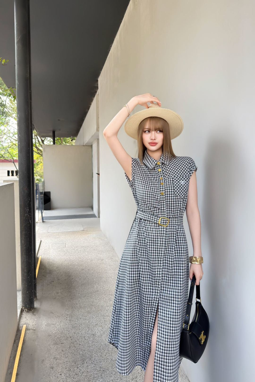 Celi 26ss check dress