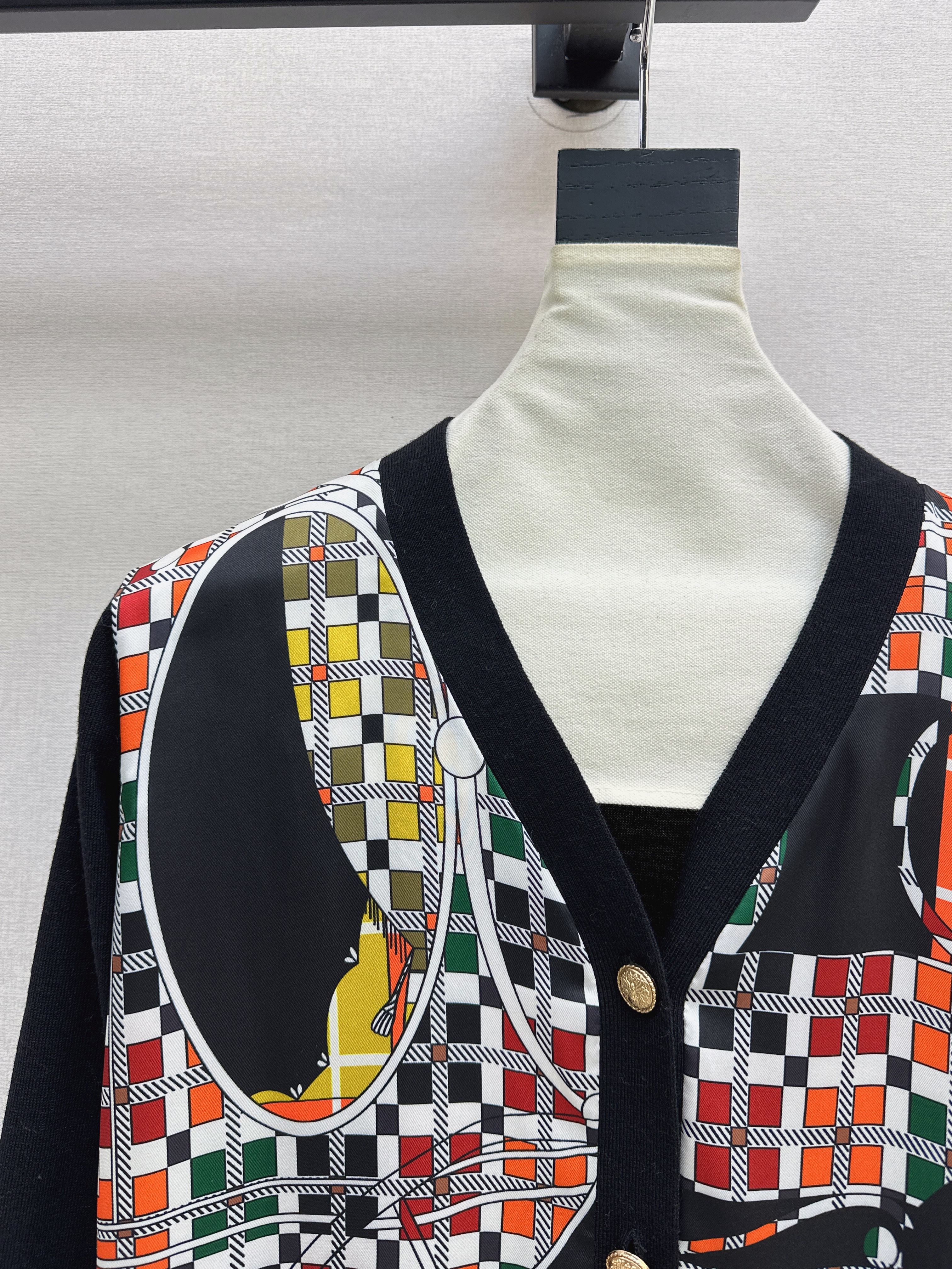 Herm 26ss print knit cardigan