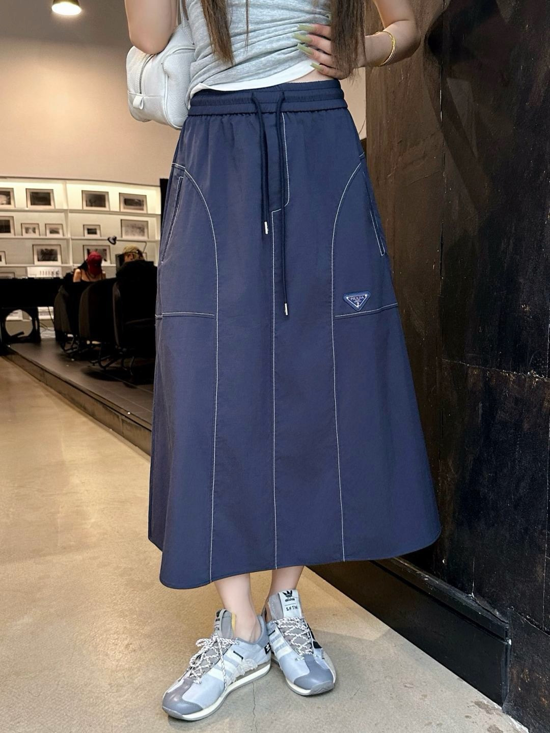 Pra 26ss drawstring skirt