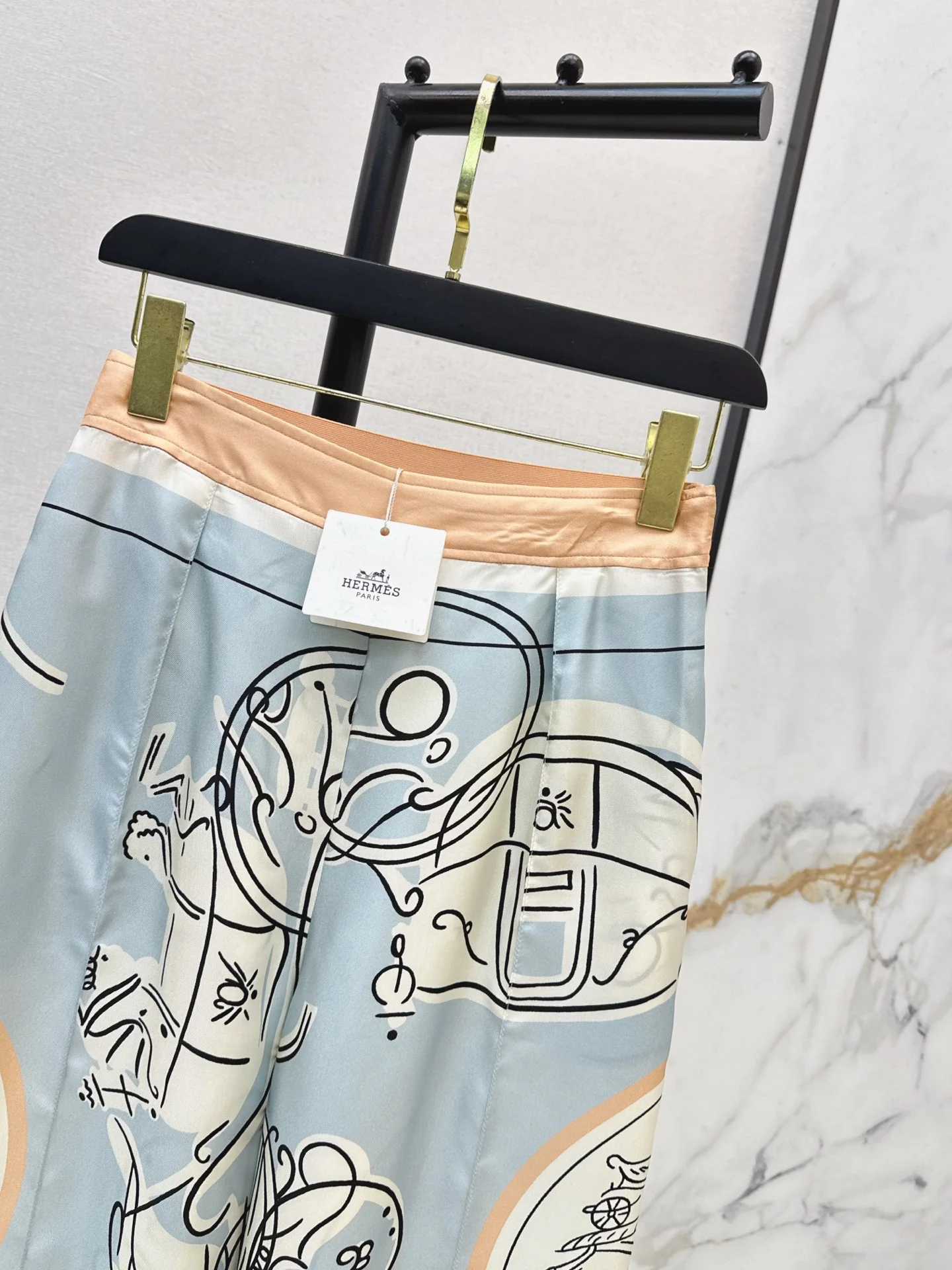 Herm 26ss print wide-leg pants