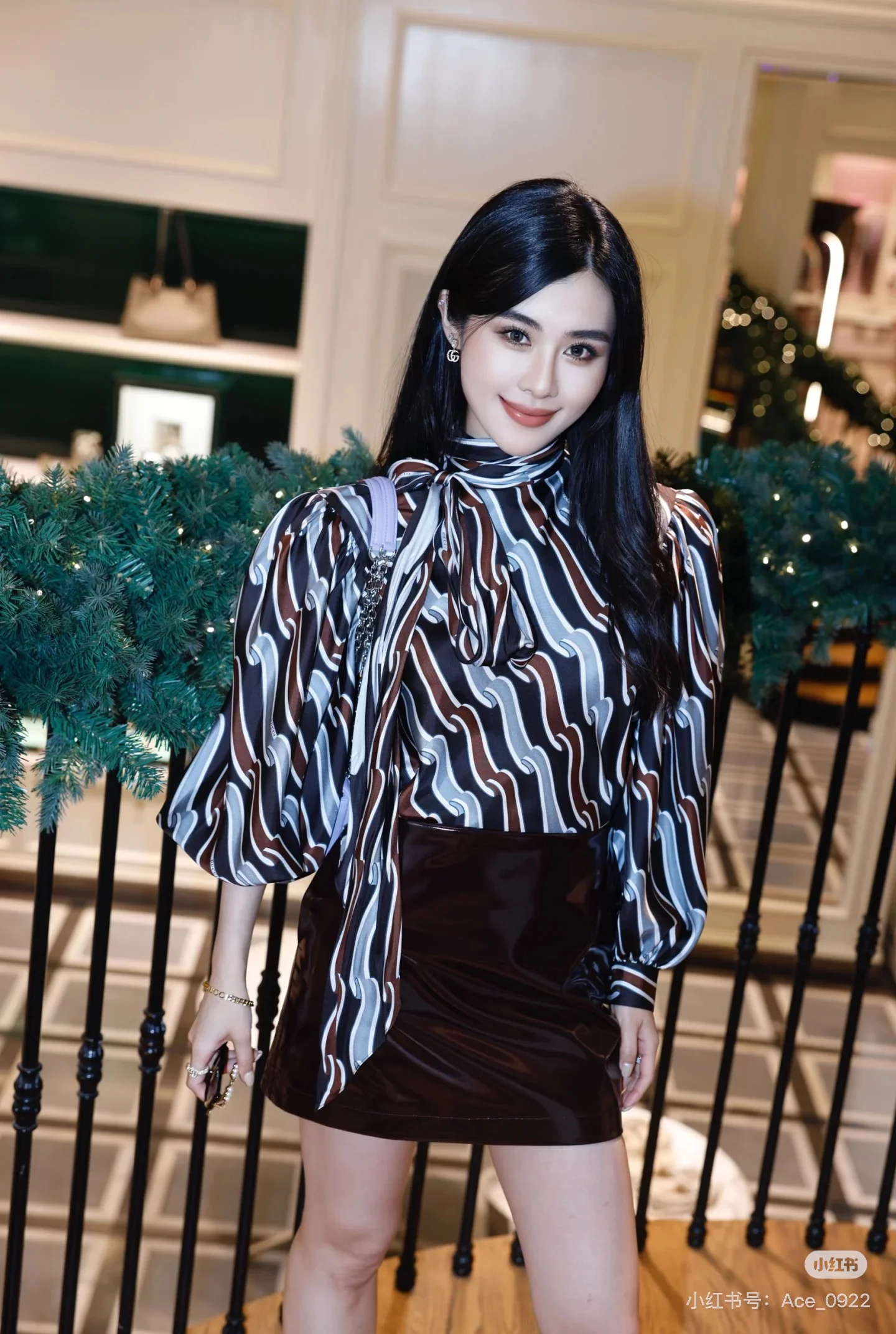 Gucc 26ss print silk shirt