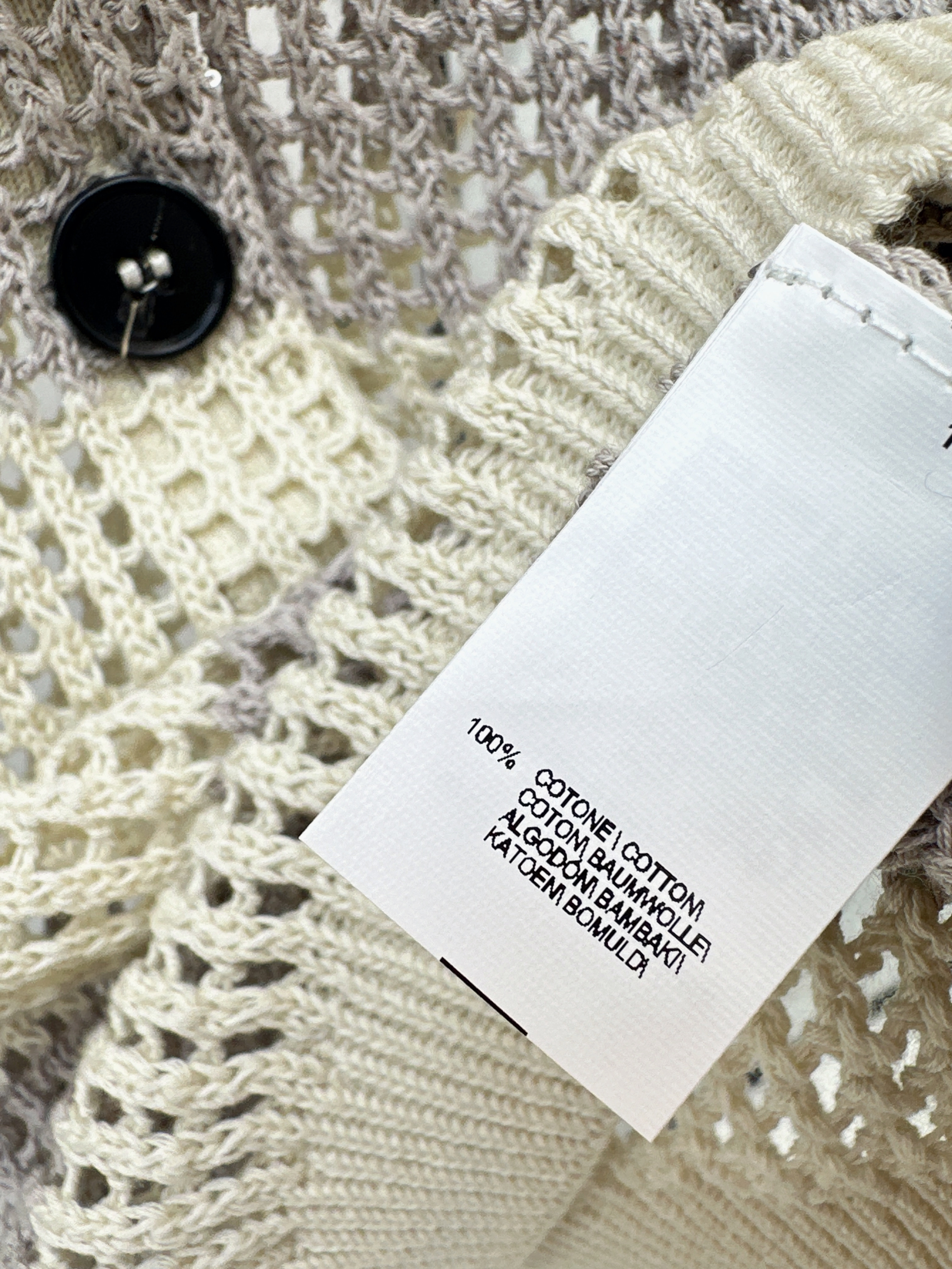 Brun 26ss hollow cardigan