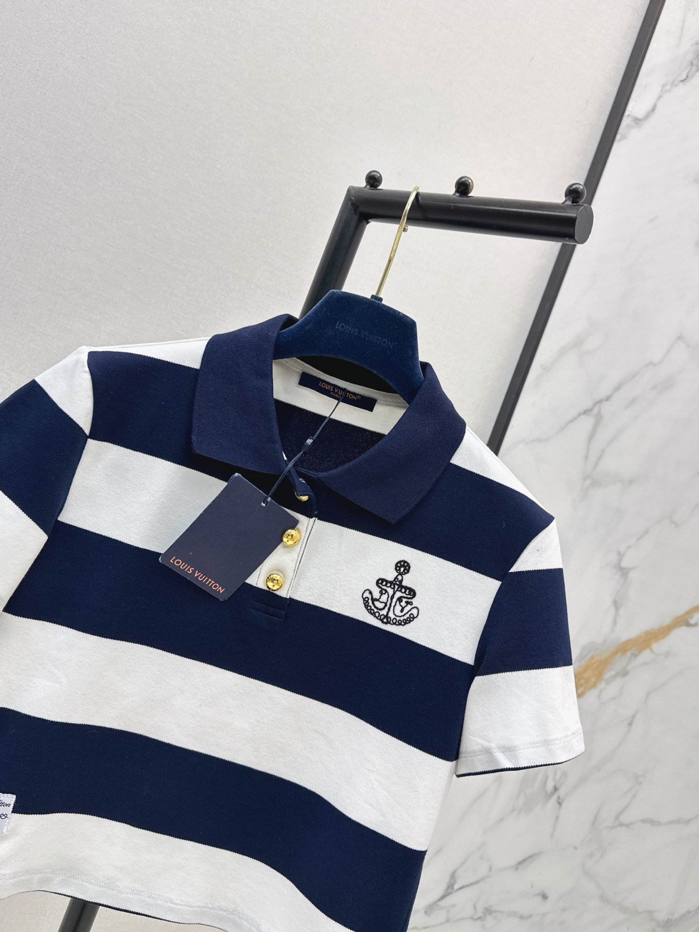 Loui 26ss stripe polo shirt
