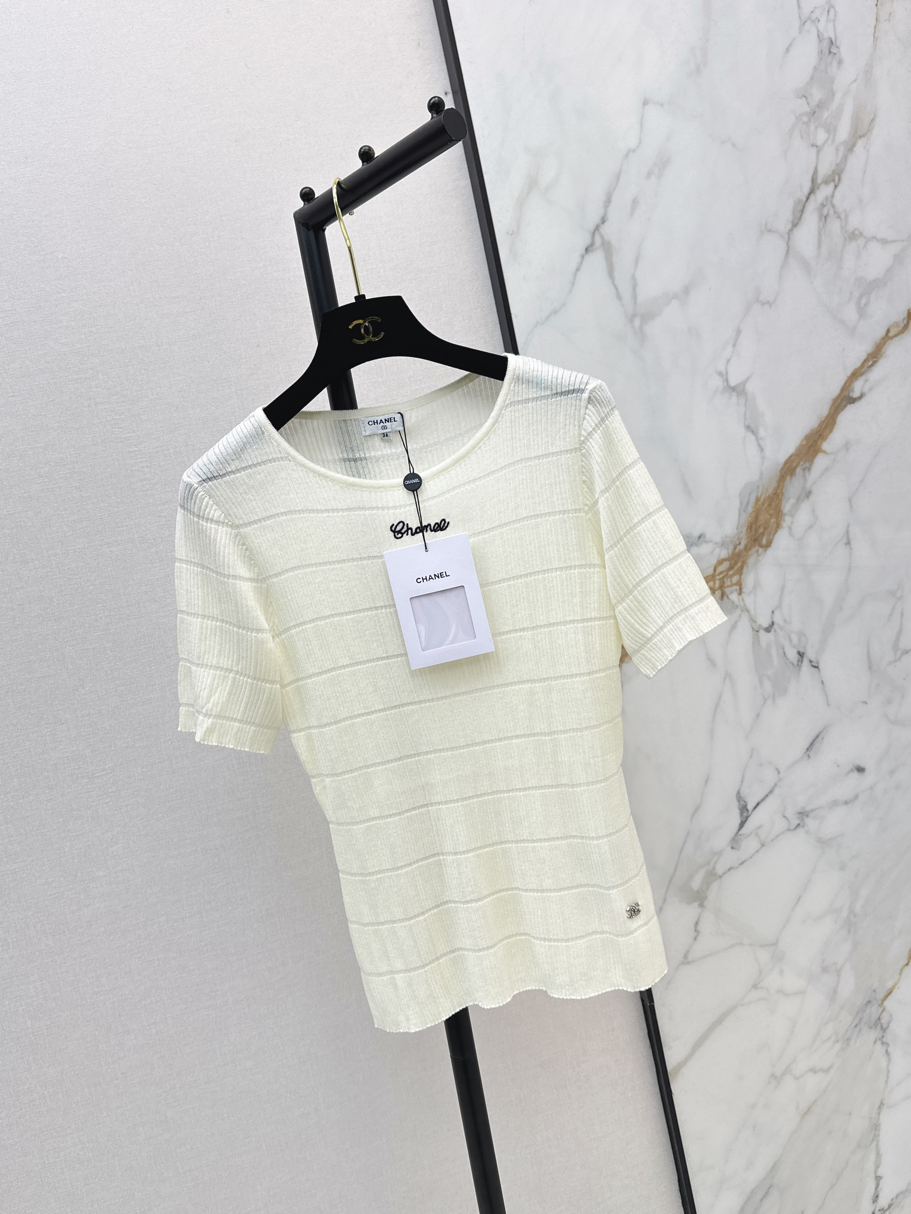 Chan 26ss stripe knitwear