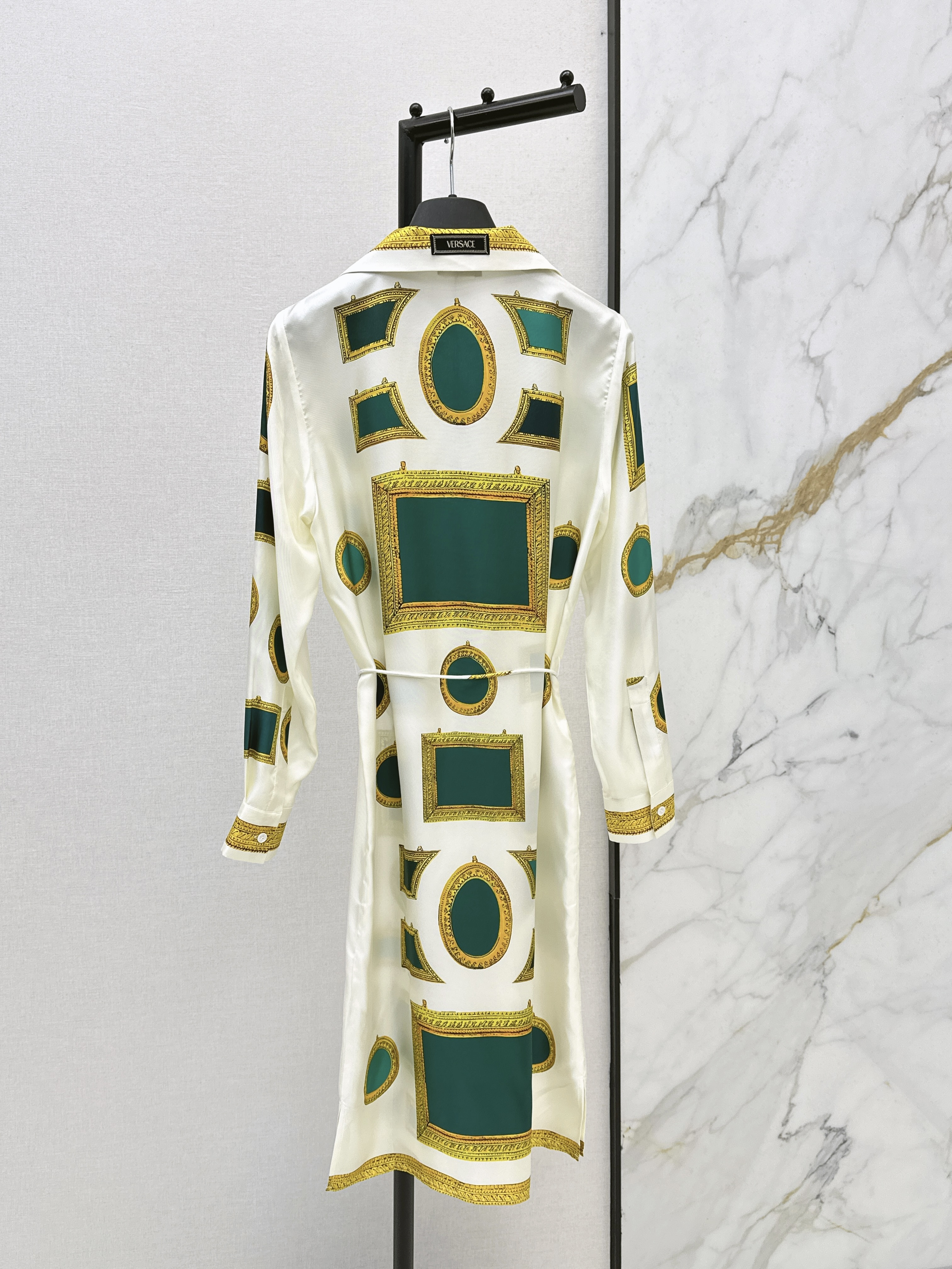 Ver 26ss silk print dress