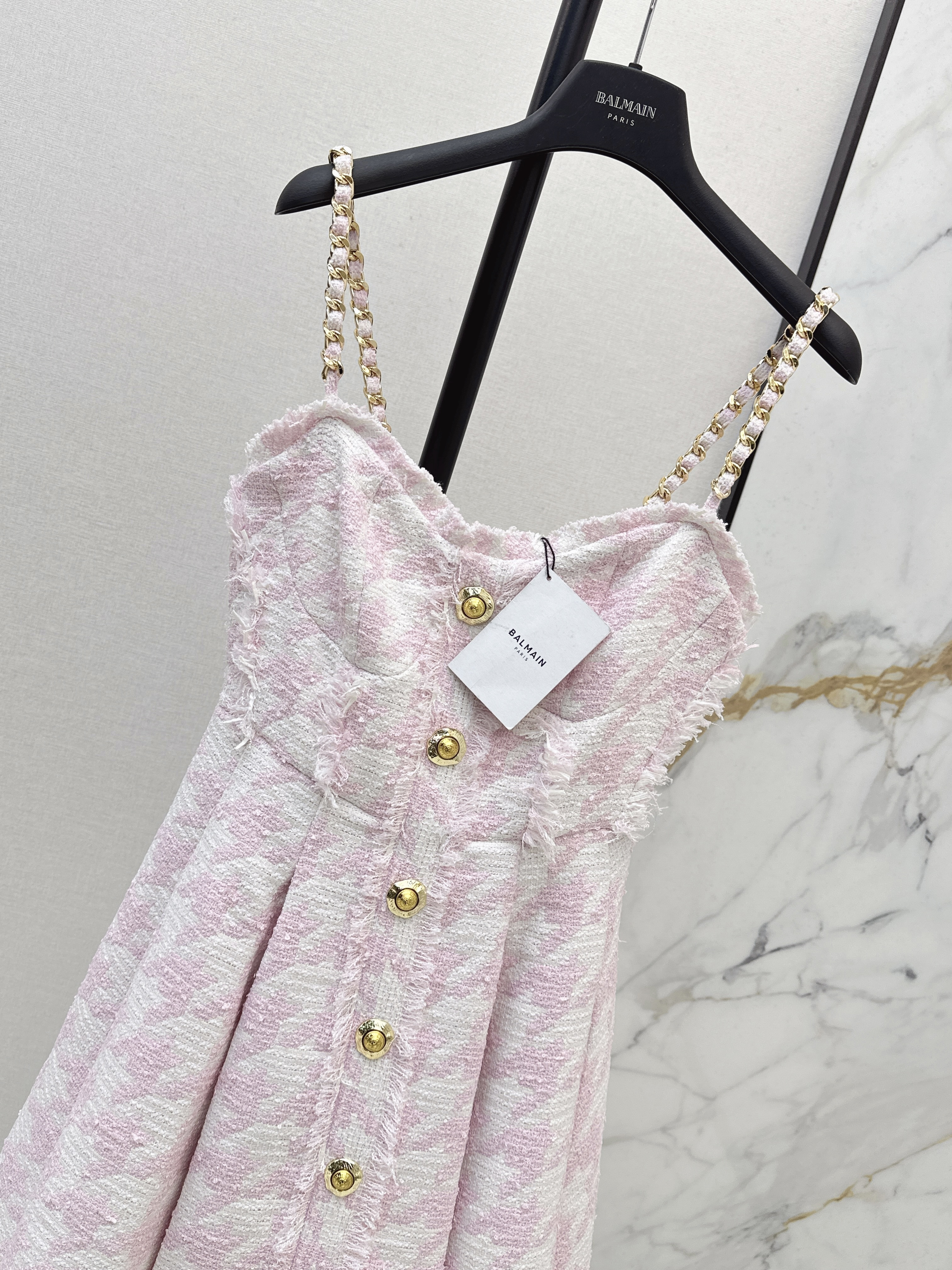 Bal 26ss fringe slip dress