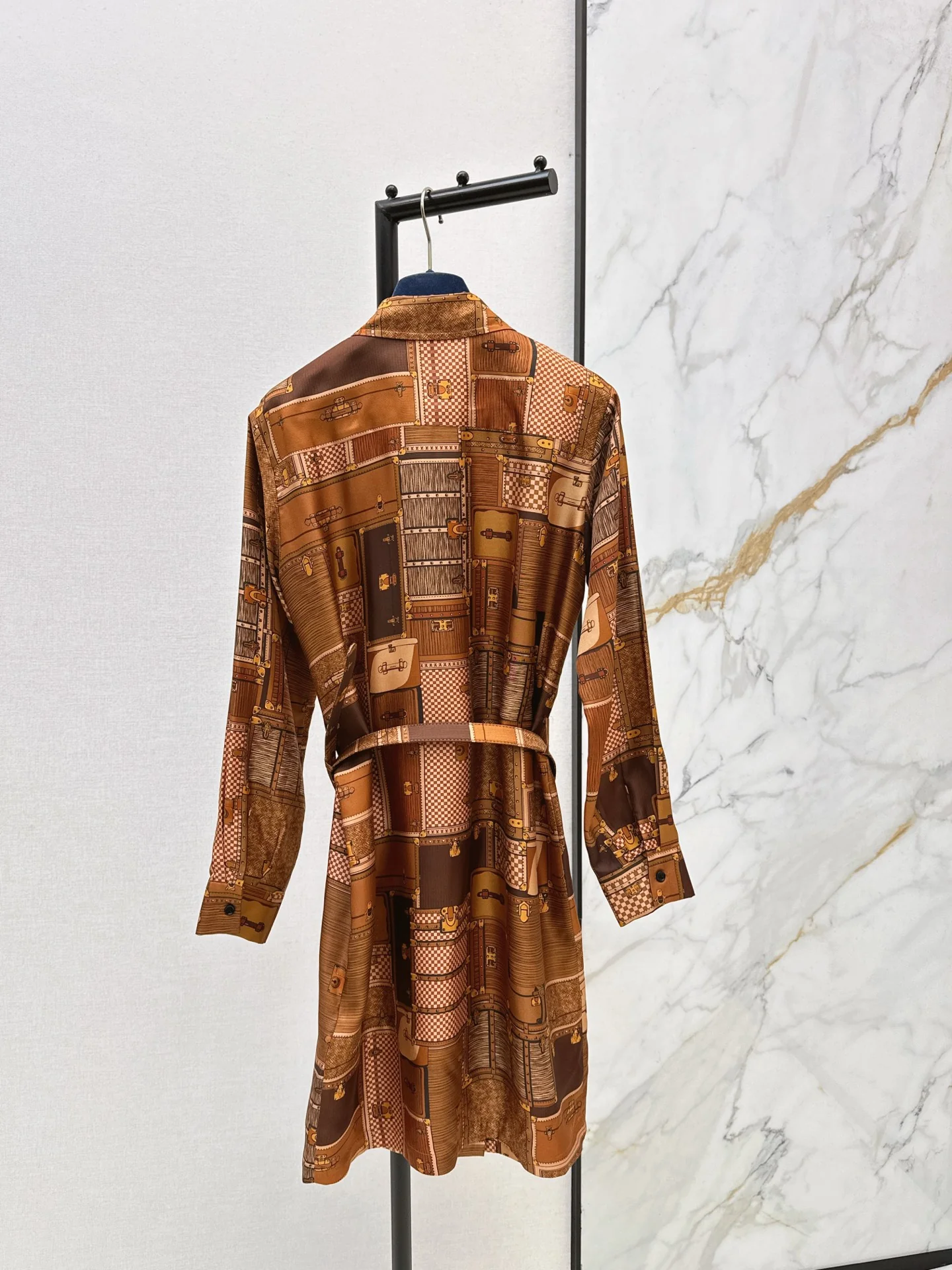 Louis 26ss print silk dress