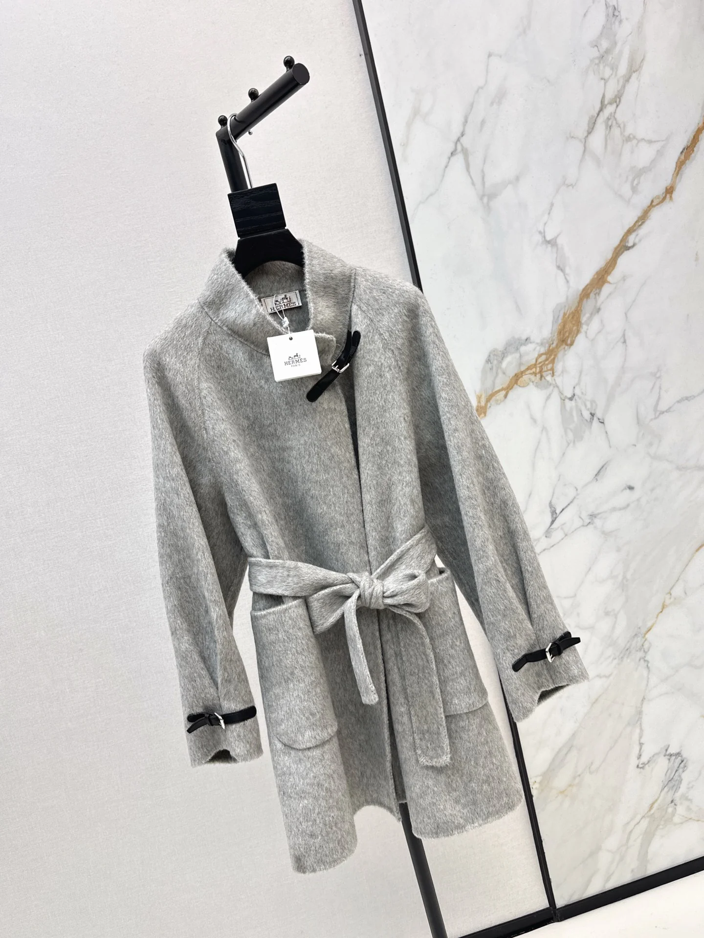 Her 25fw woolen belted overcoats