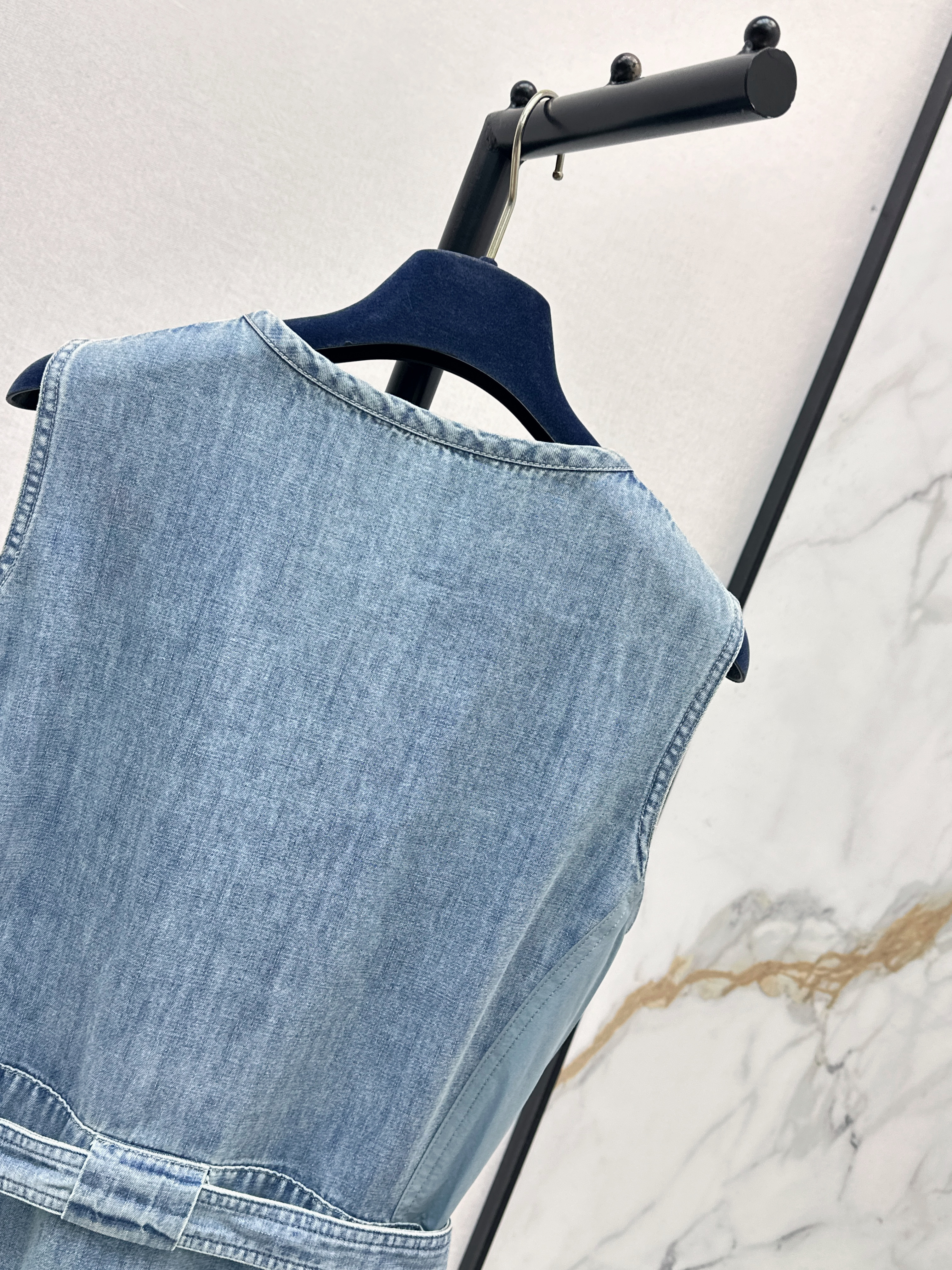 Louis 26SS Washed Utility Denim Dress