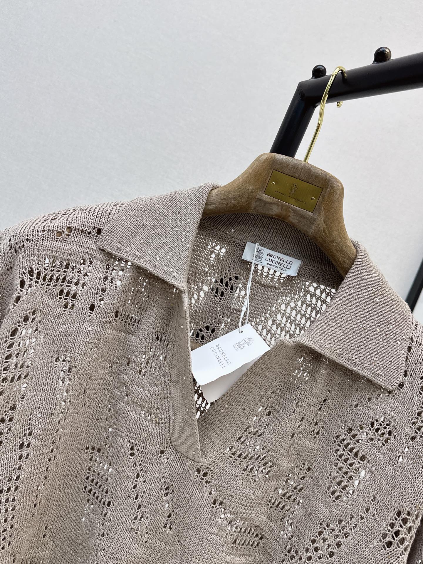 Brun 26ss hollow knitwear