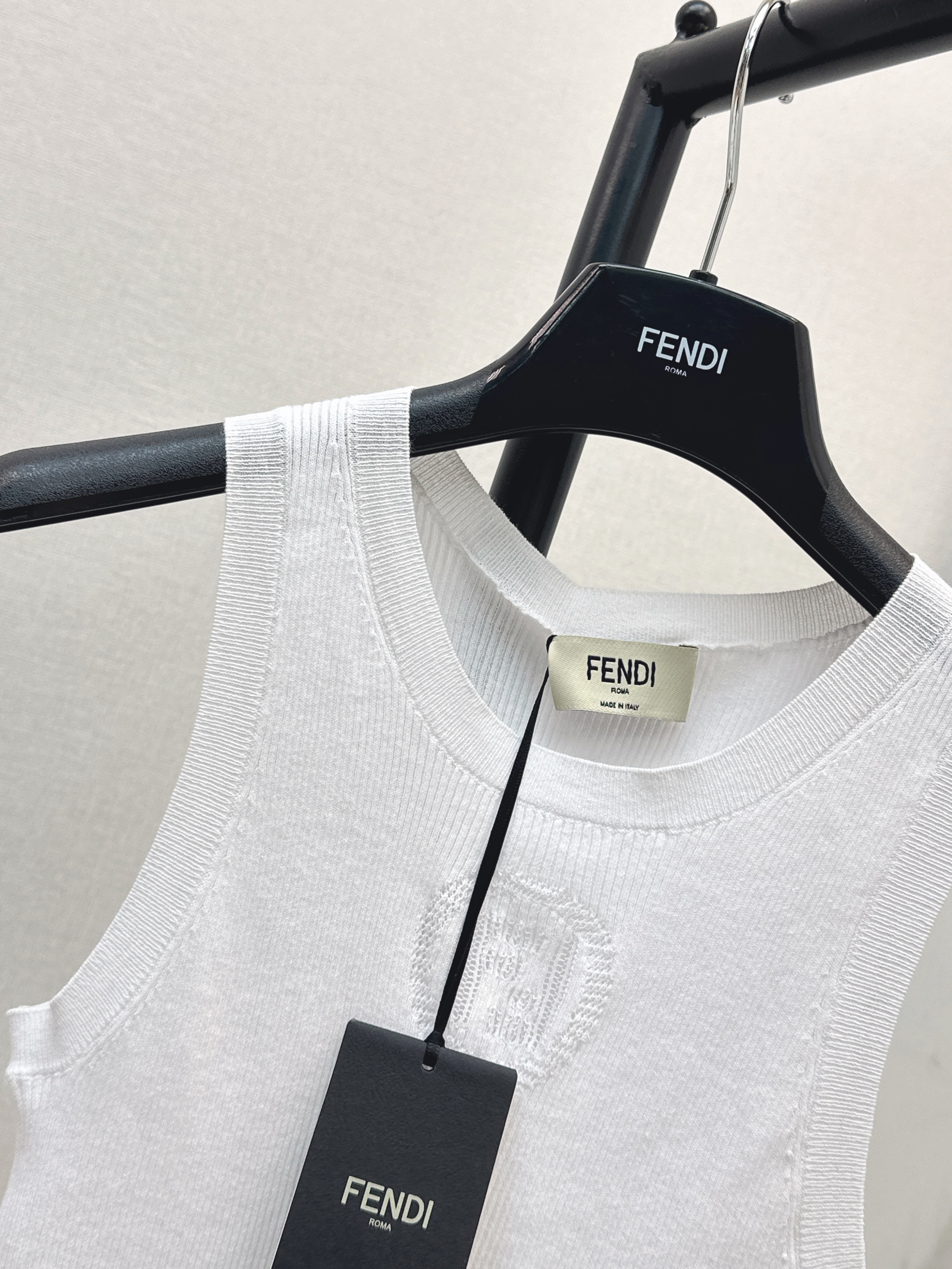 Fend 26ss jacquard knit vest