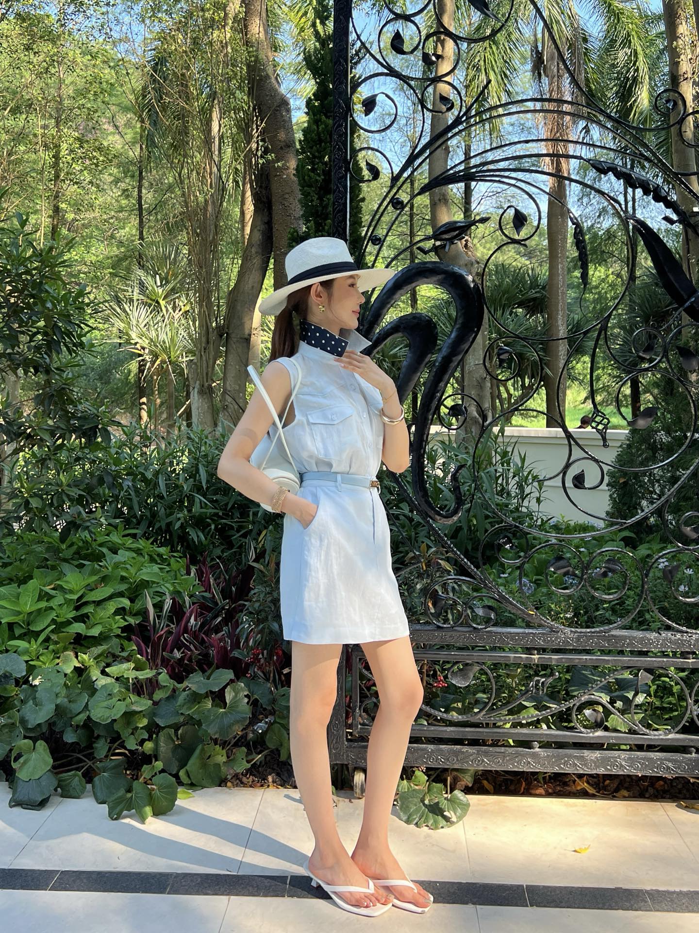 Her 26ss belted skirt