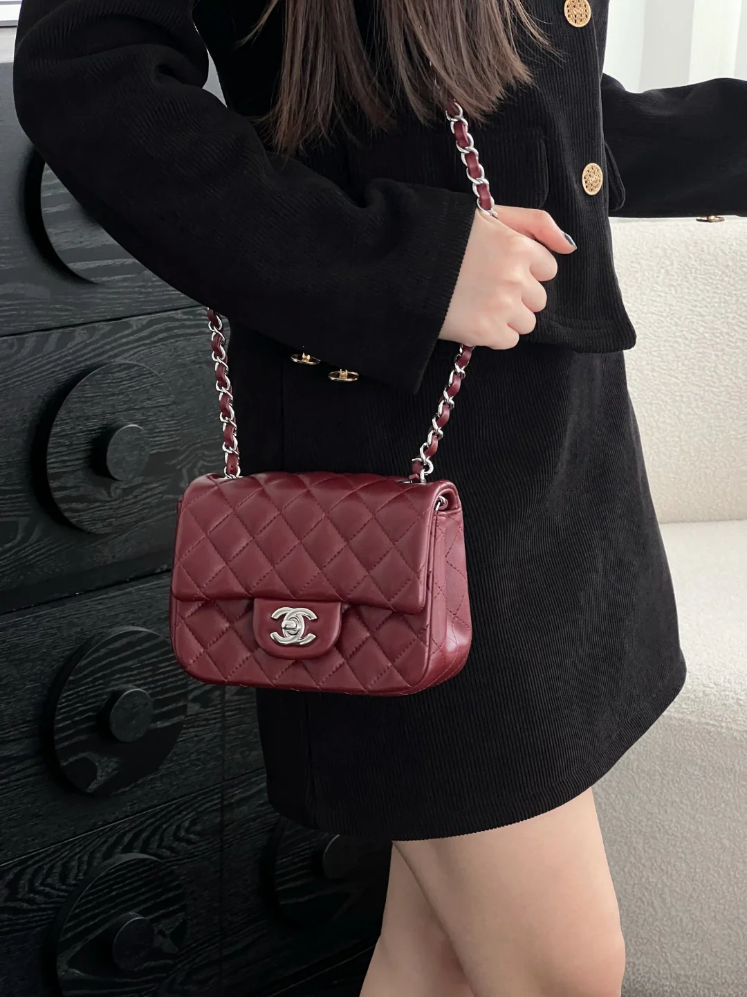 Chan cf17 chain shoulder bag