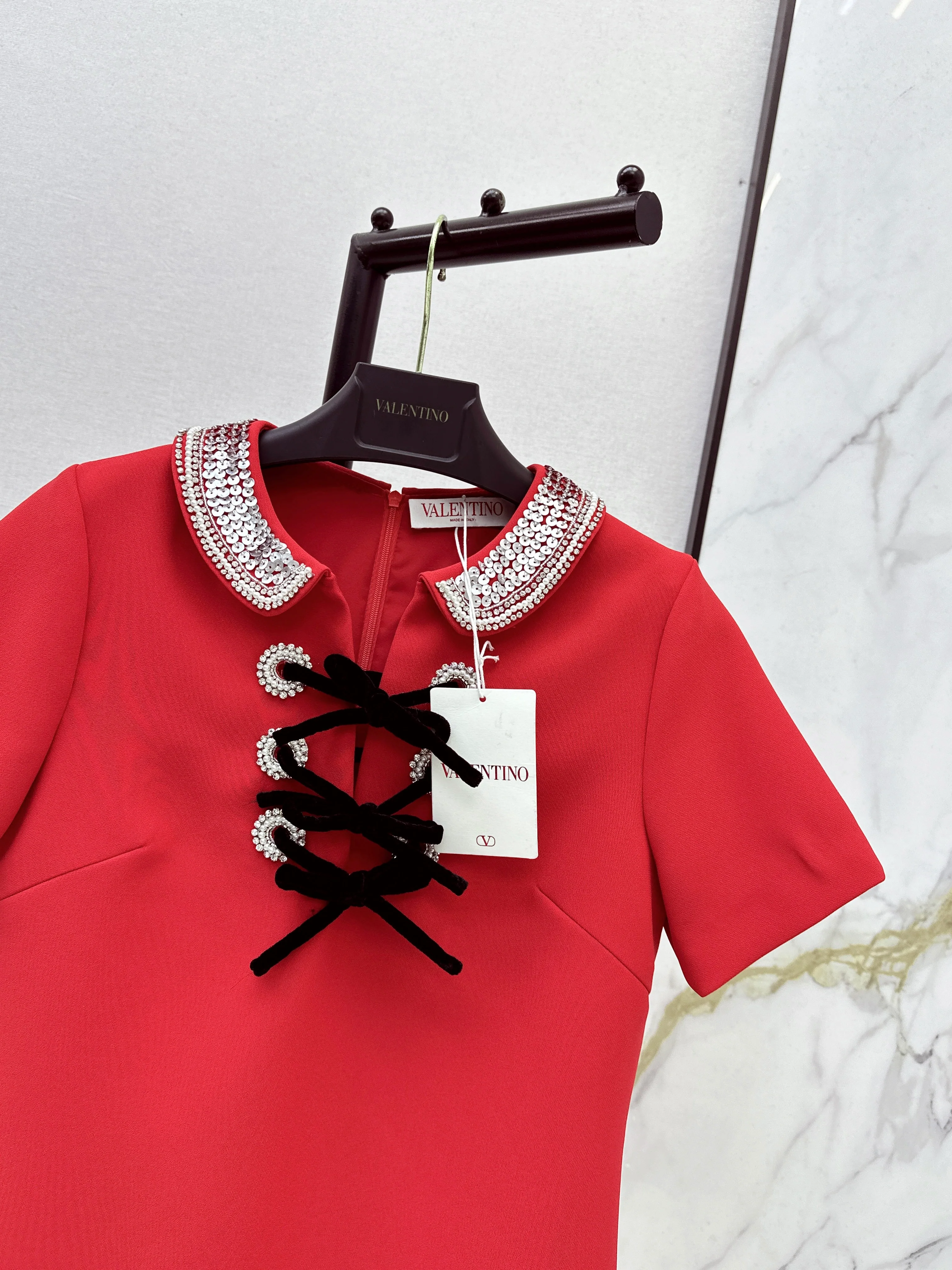 Valen 26ss beading sequins dress